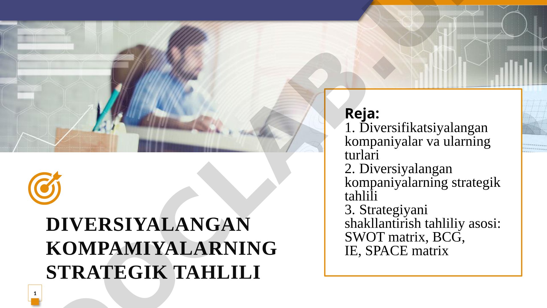 Diversifikatsiyalangan kompaniyalarning strategik tahlili