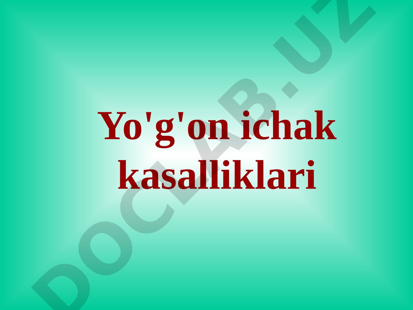 Yo'g'on ichak kasalliklari epidemiologiyasi