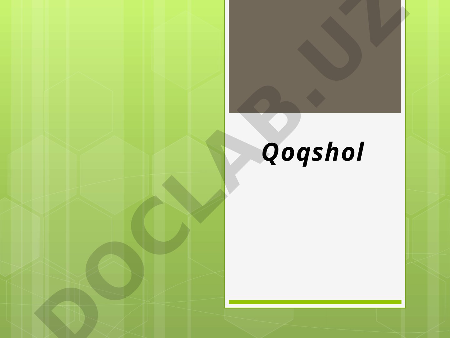 Patogenning yuqishi kontakt mexanizm orqali sodir boʻladi