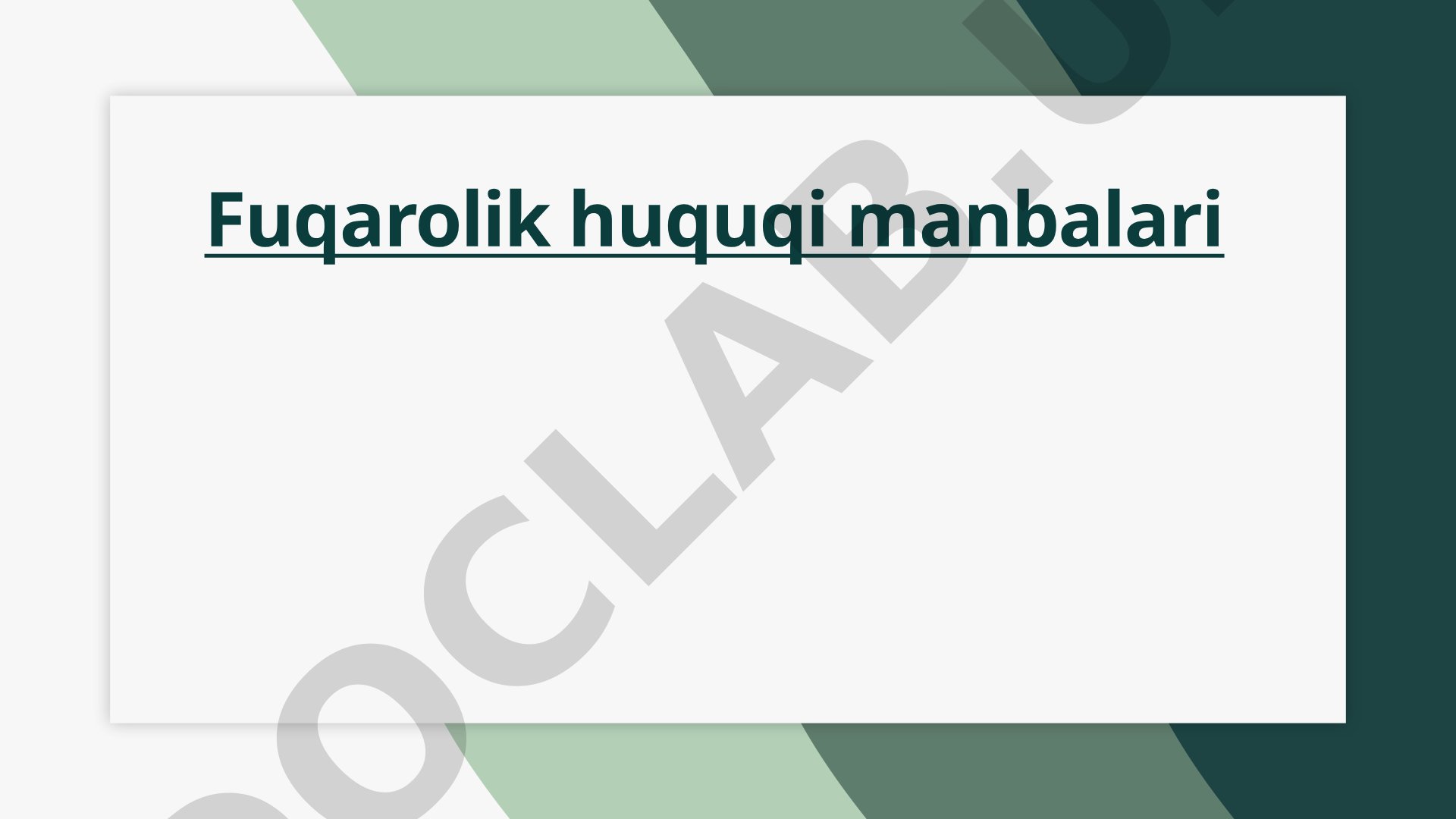 Fuqarolik huquqi manbalari