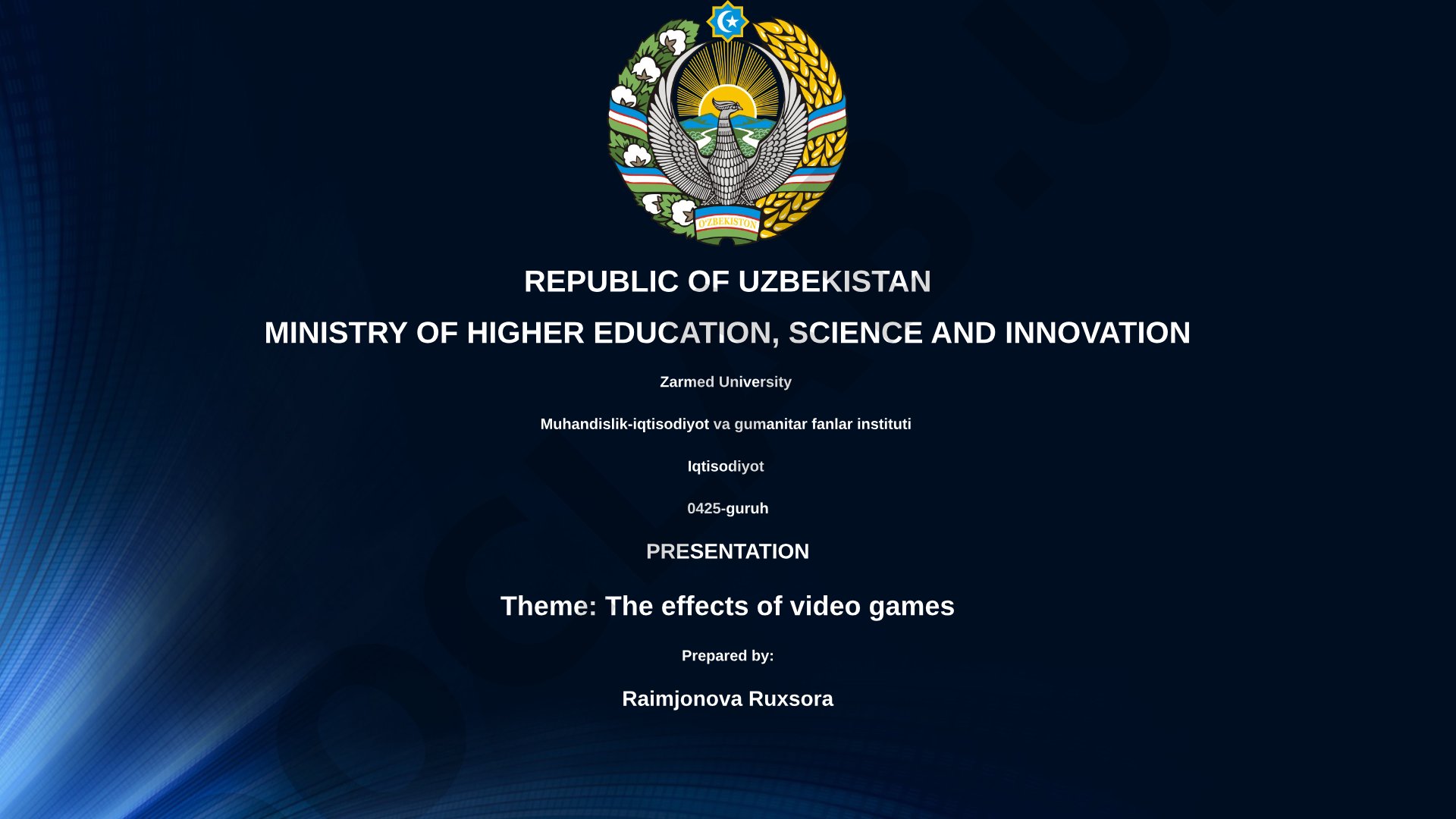 The effects of video games