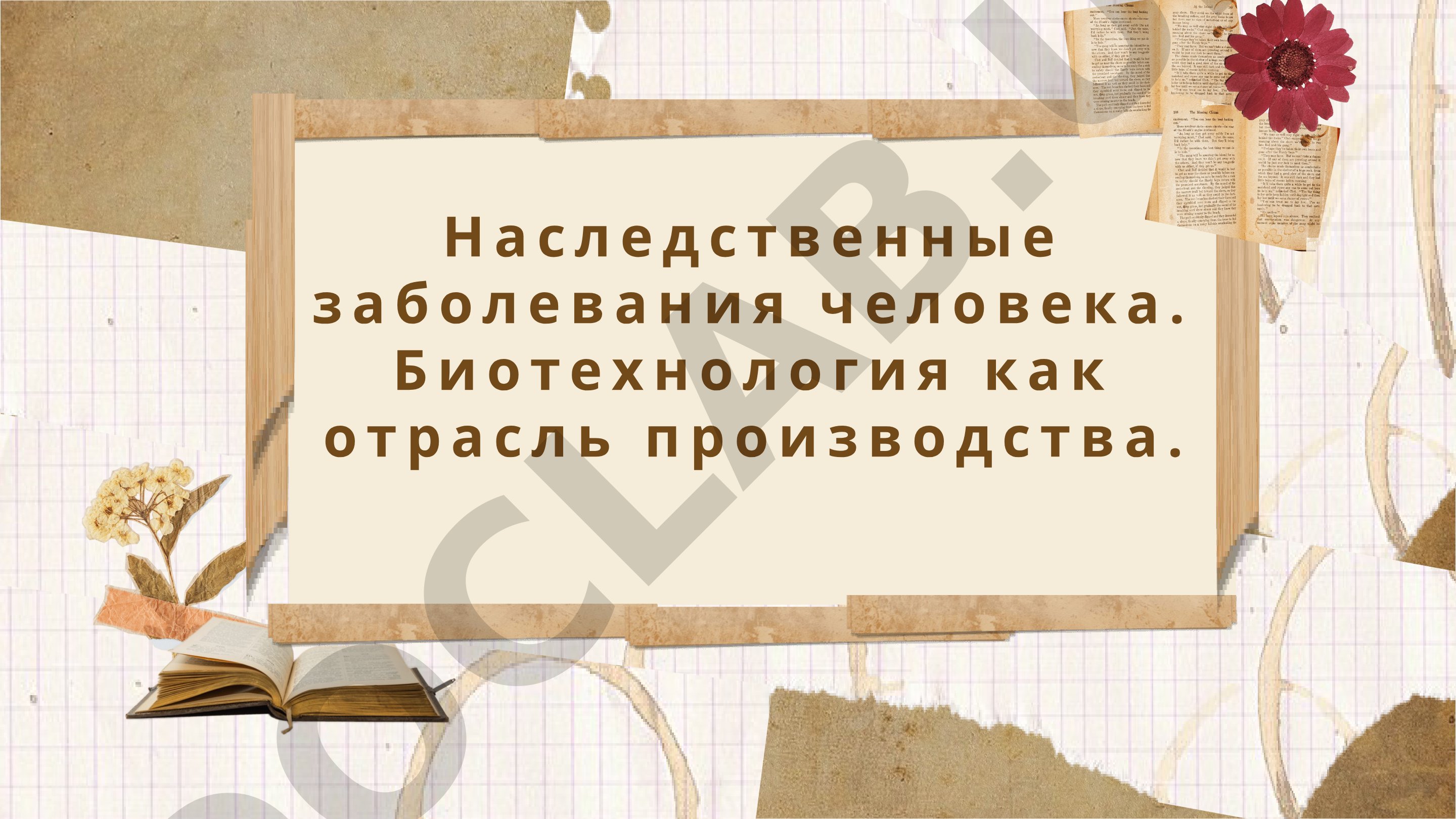 Наследственные заболевания человека и биотехнология