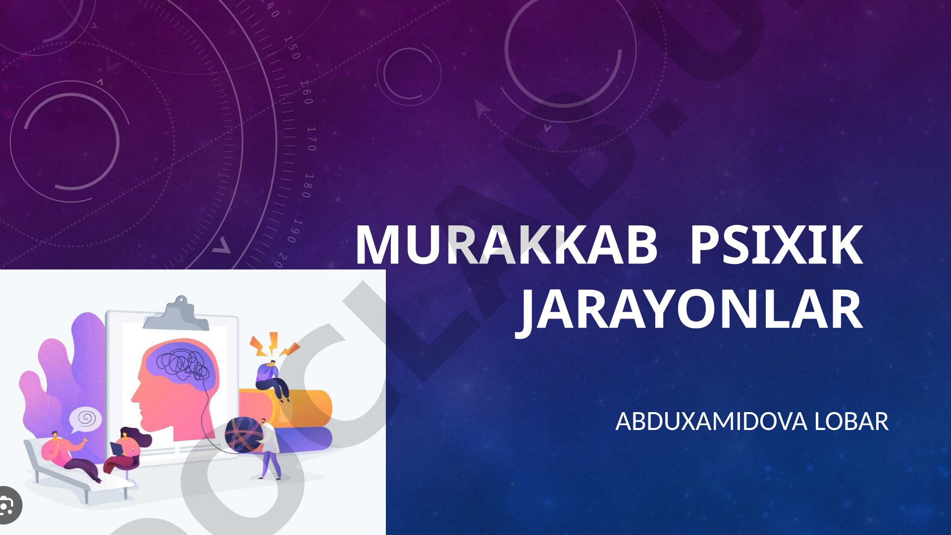 Murakkab psixik jarayonlar: diqqat, xotira, tafakkur turlari va xususiyatlari