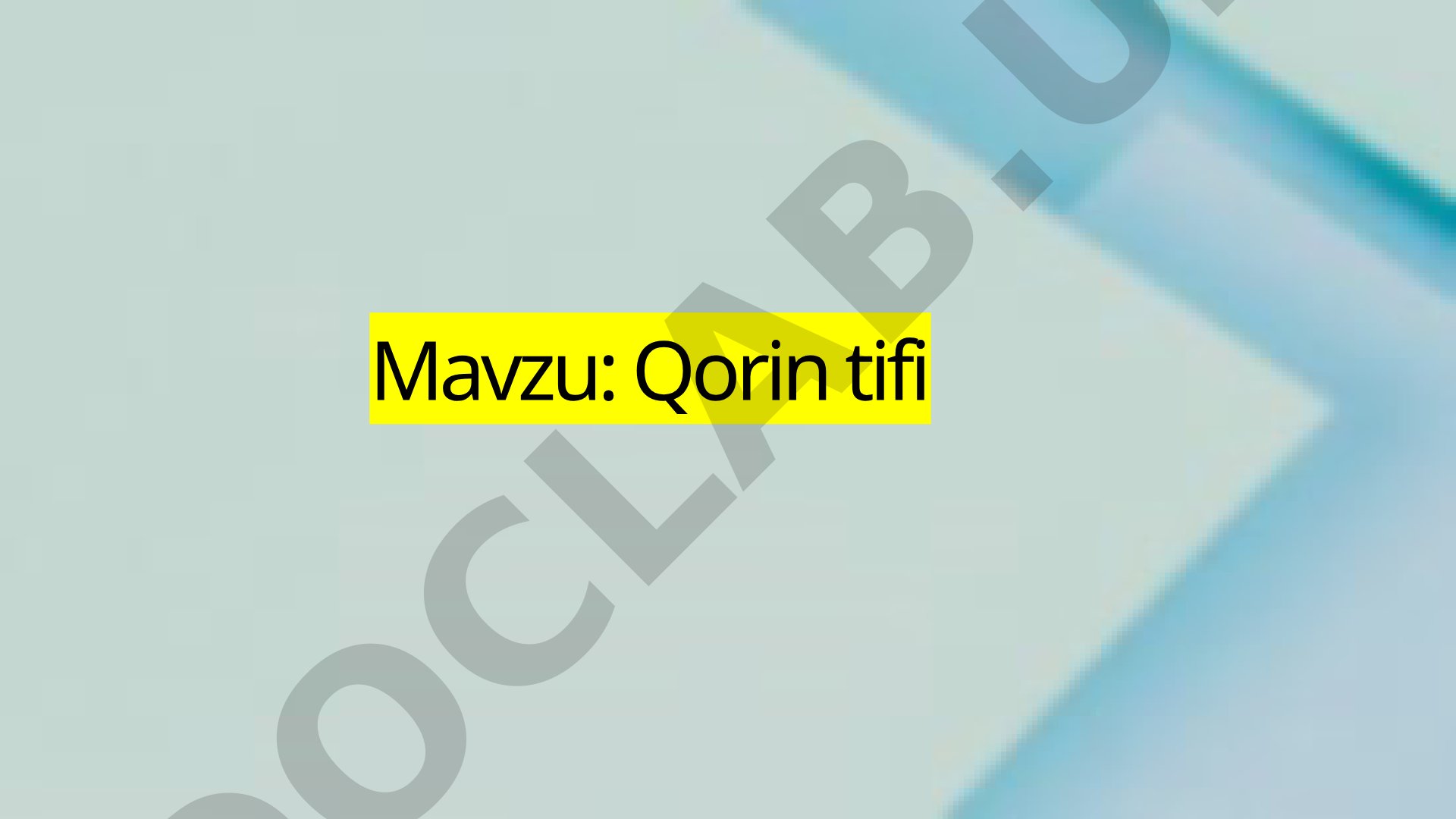Qorin tifi kasalligining biologik rivojlanishi, madaniy ahamiyati va salomatlik