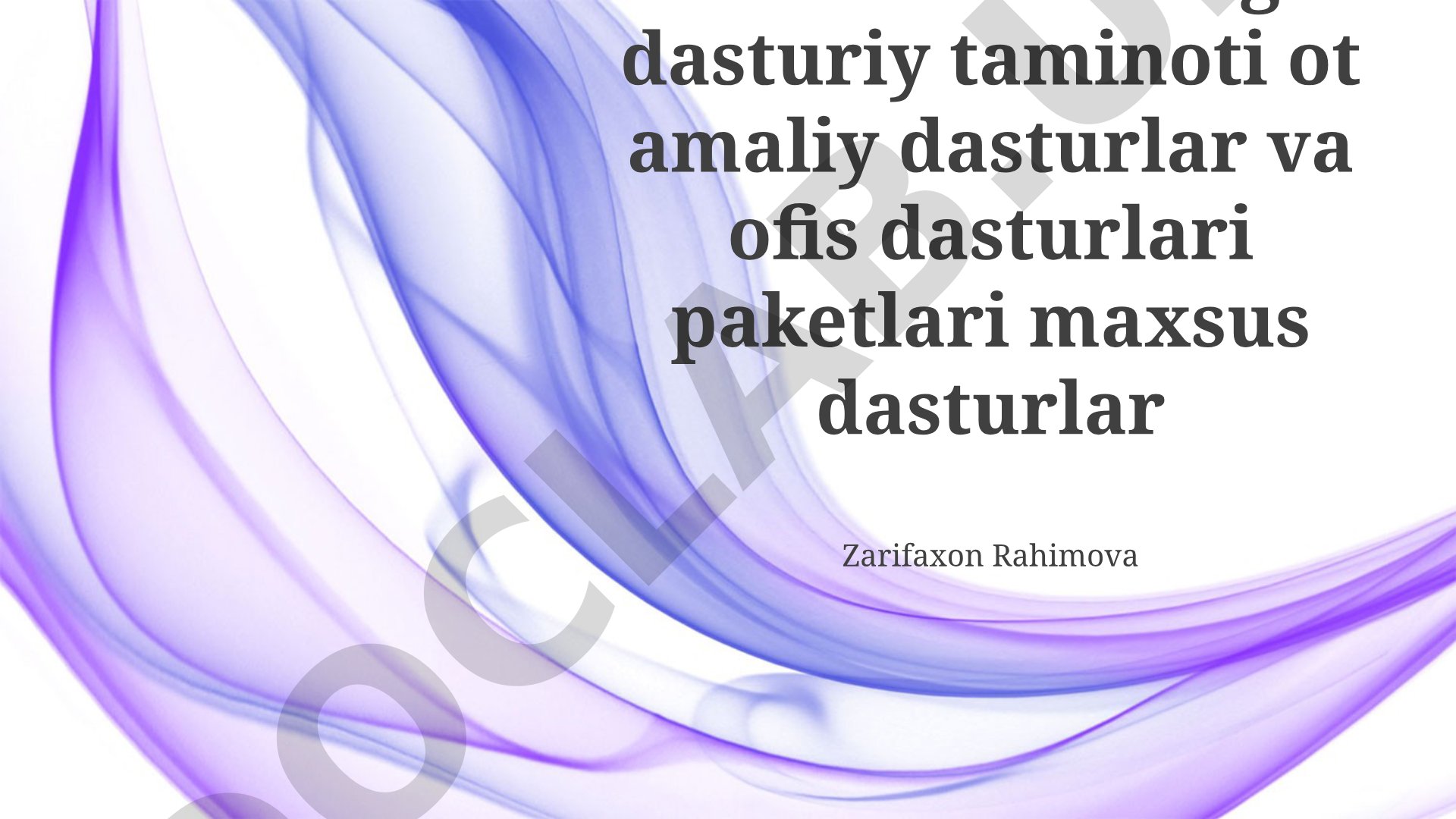 Ish joylari dasturiy ta'minoti va ofis dasturlari paketlari