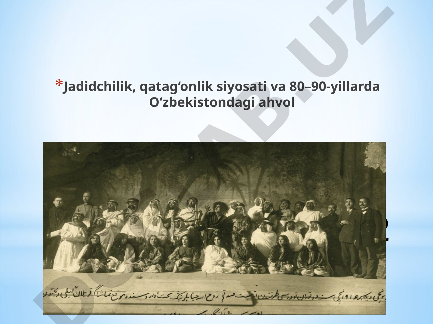 Milliy davlatchilikni barpo etishdagi harakatlar