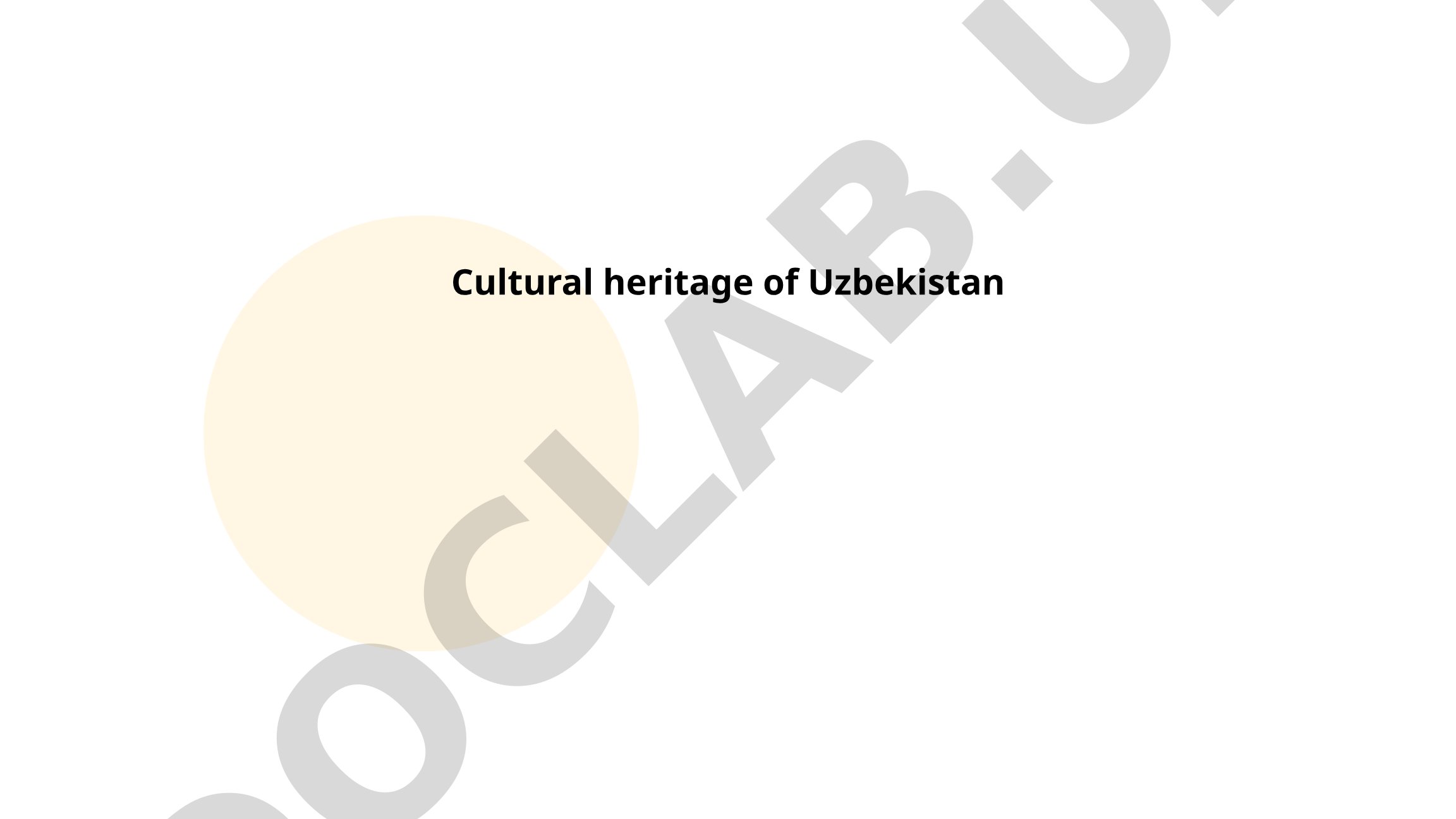 Cultural heritage of Uzbekistan
