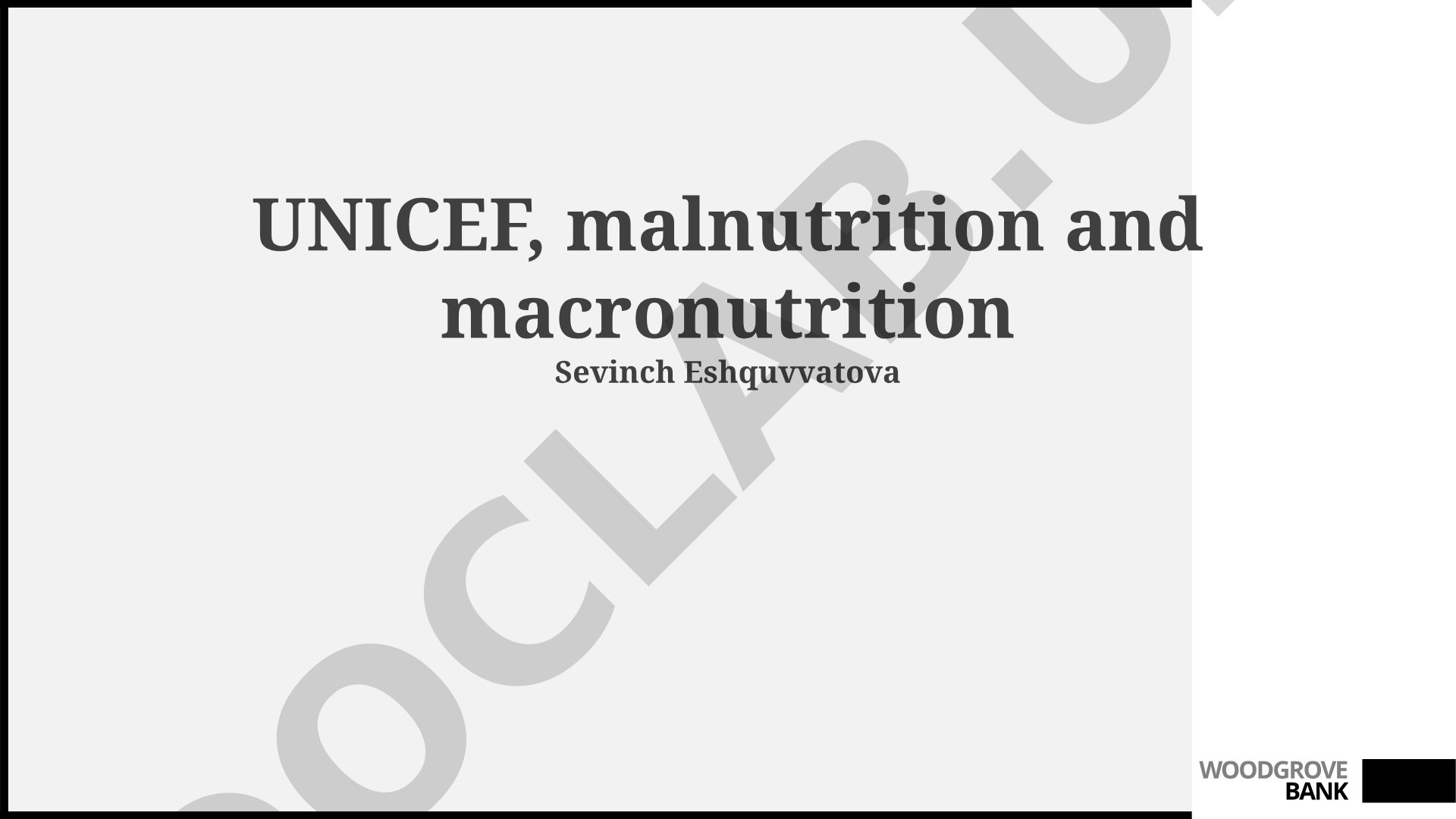 UNICEF's Fight Against Macronutrient Malnutrition: A Global Overview