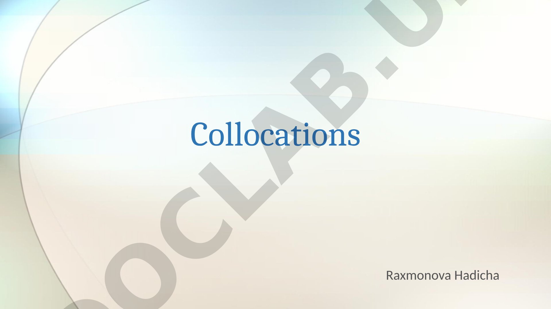 Collocations usage in sentences