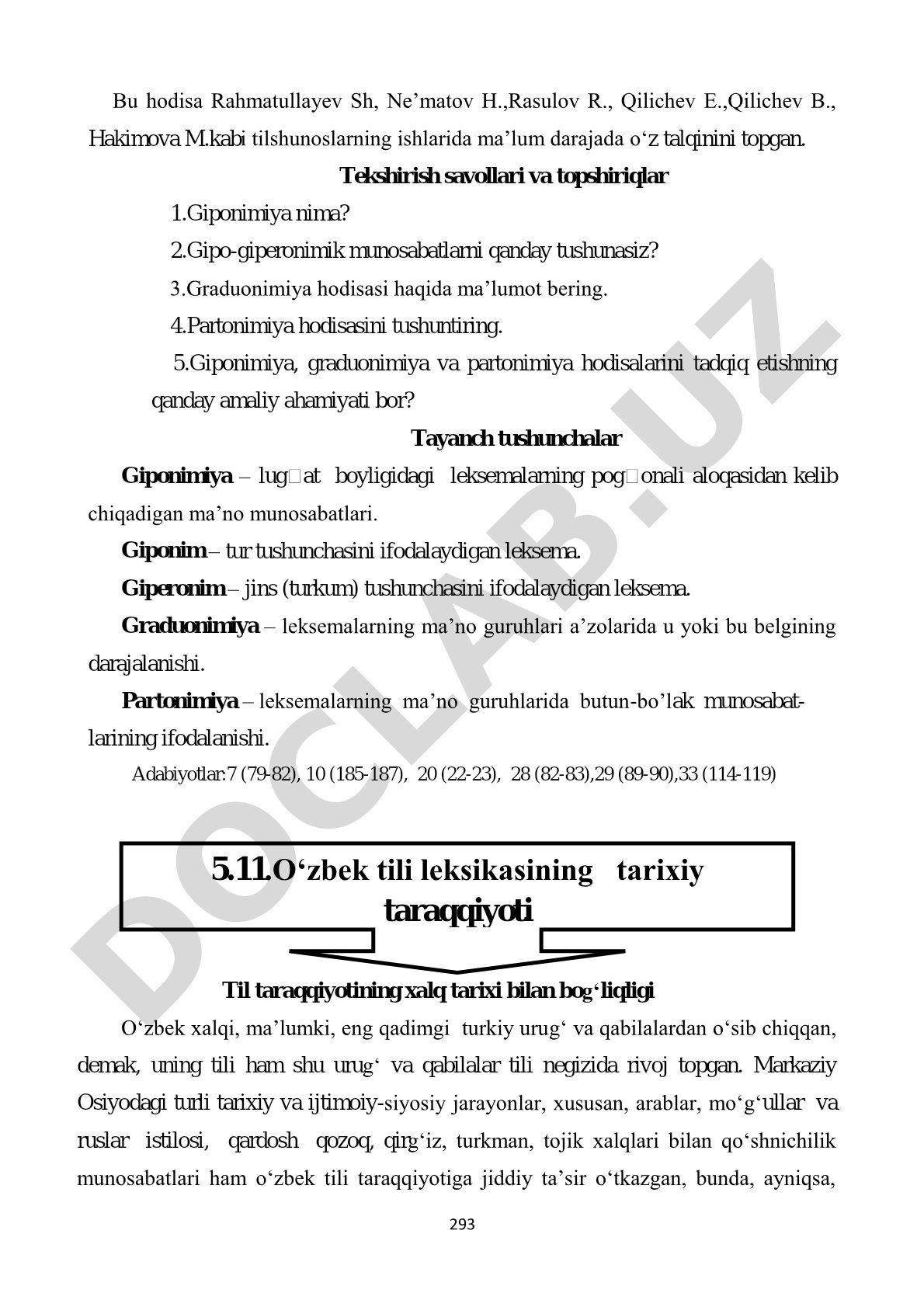 Giponimiya, graduonimiya va partonimiya hodisalari