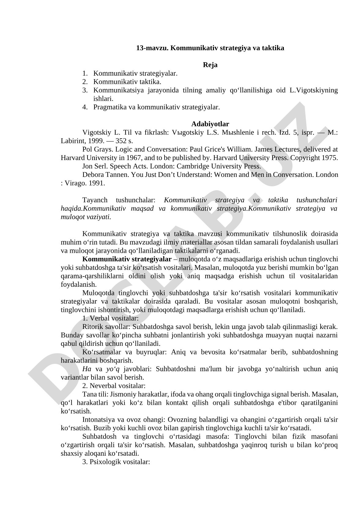 Kommunikativ strategiya va taktika