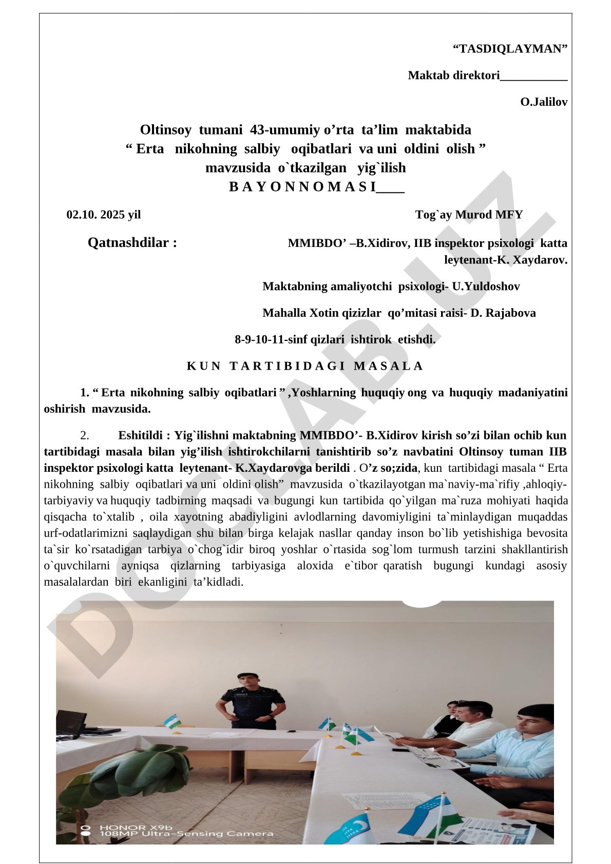 Erta nikohning salbiy oqibatlari va uni oldini olish