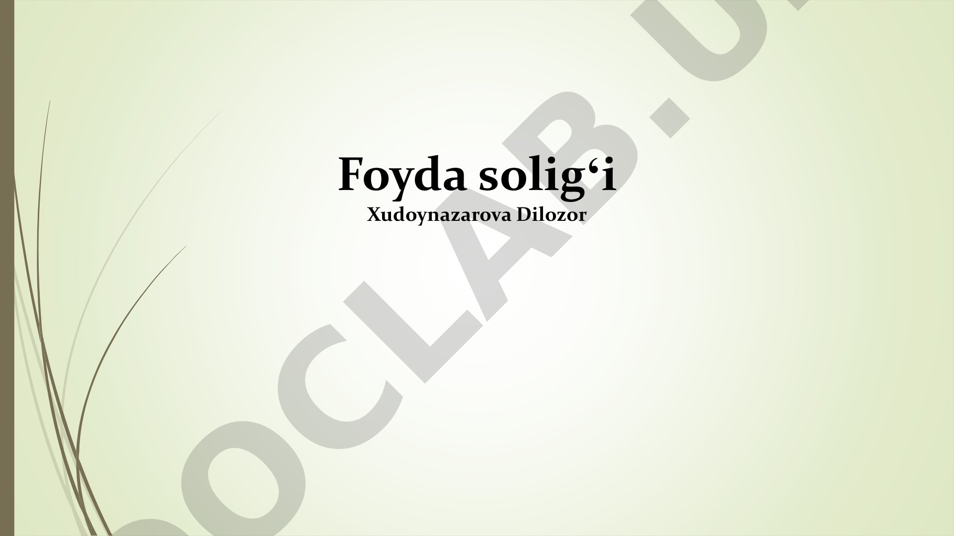 Foyda solig'i