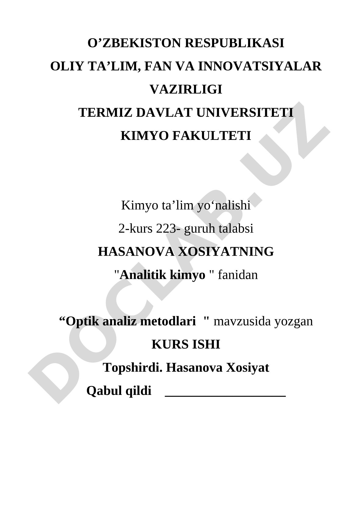 Optik analiz metodlari