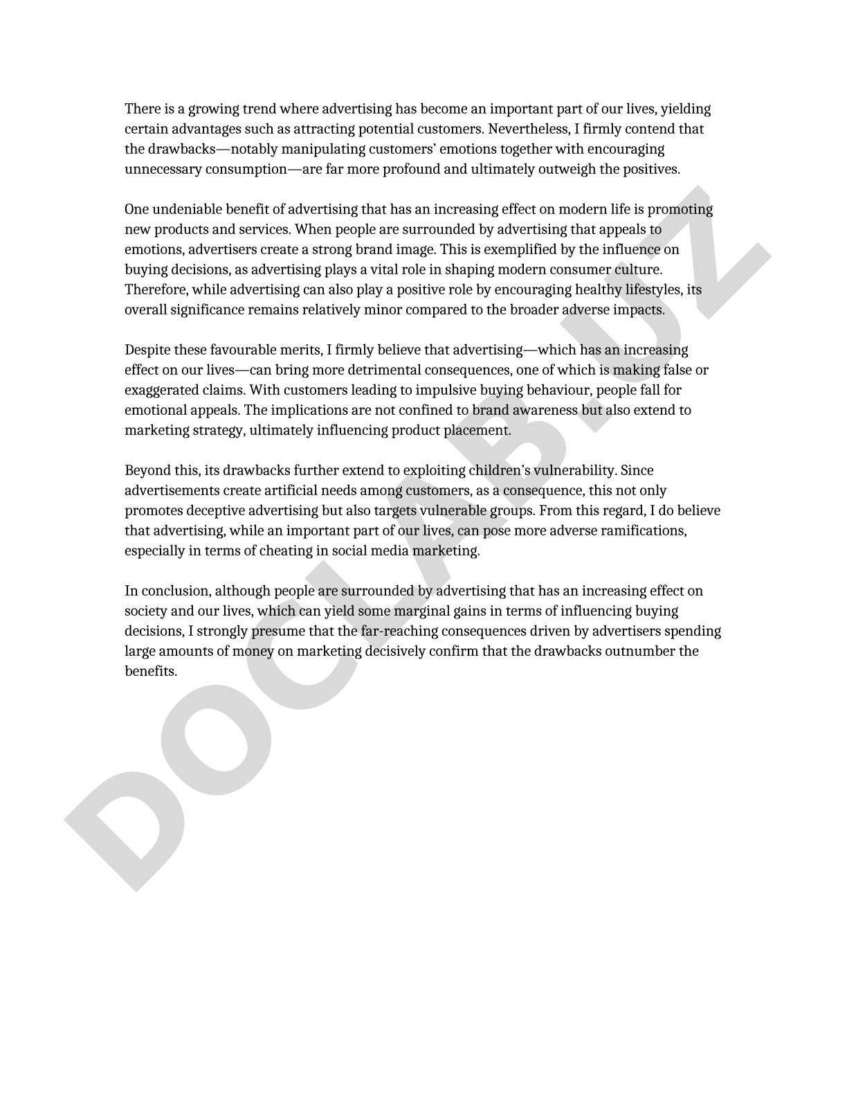 Advertising's impact on consumer behavior