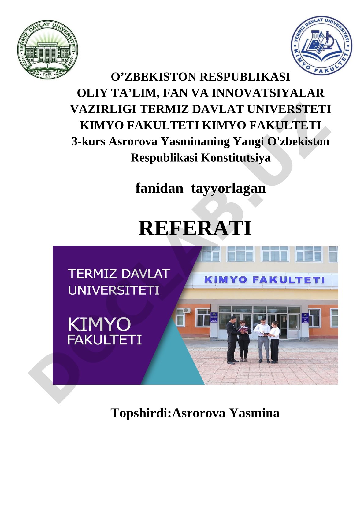 Konstitutsiyaviy islohotlar hamda ularning mazmun-mohiyati