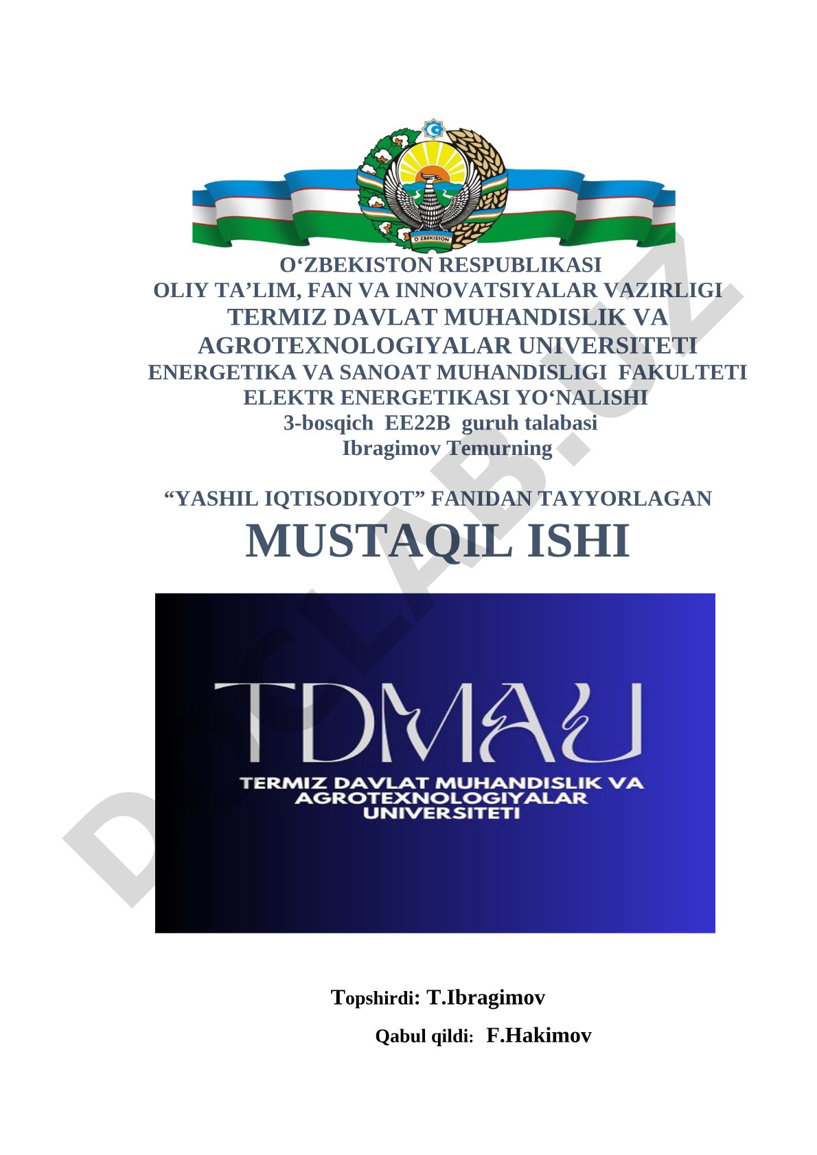 Tiklanadigan energiya manbalarini o'zlashtirish istiqbollari