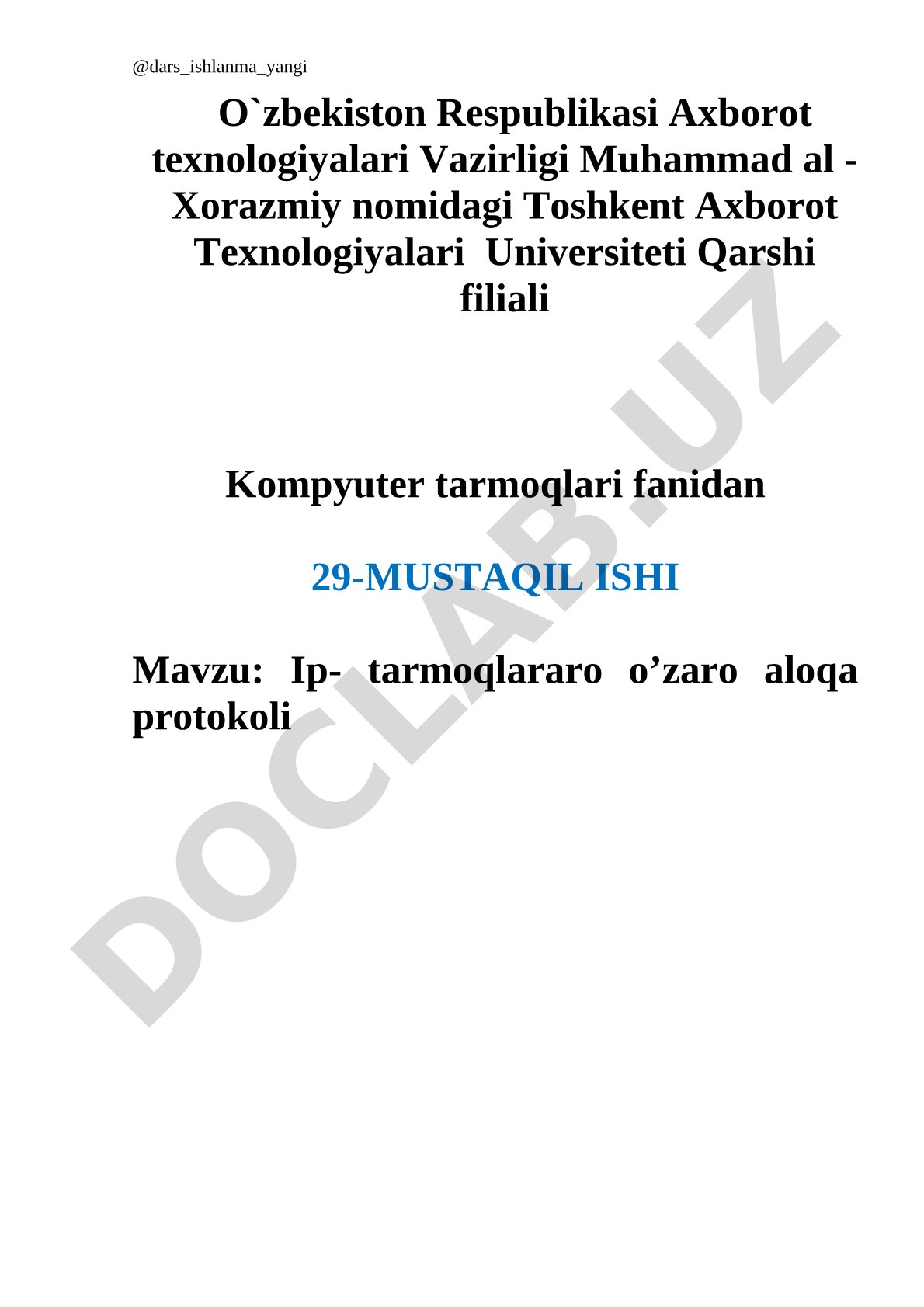 Ip-tarmoqlararo o'zaro aloqa protokoli