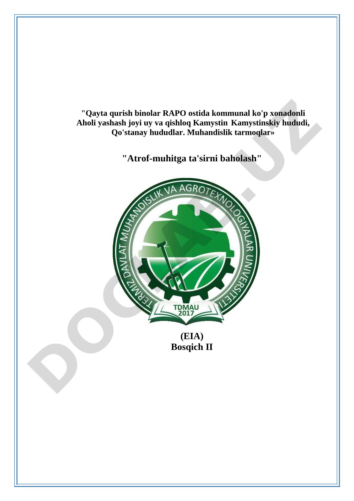 Qayta qurish binolar RAPO ostida kommunal ko'p xonadonli Aholi yashash joyi uy va qishloq Kamystin Kamystinskiy hududi, Qo'stanay hududlar. Muhandislik tarmoqlar