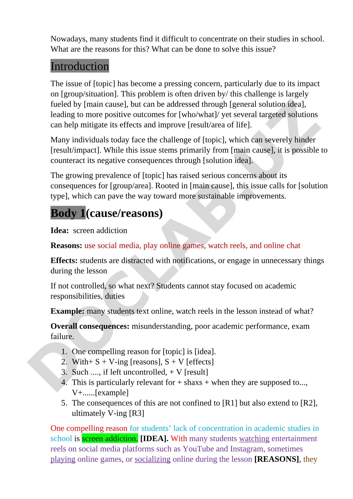 Students' difficulty concentrating on studies: causes and solutions