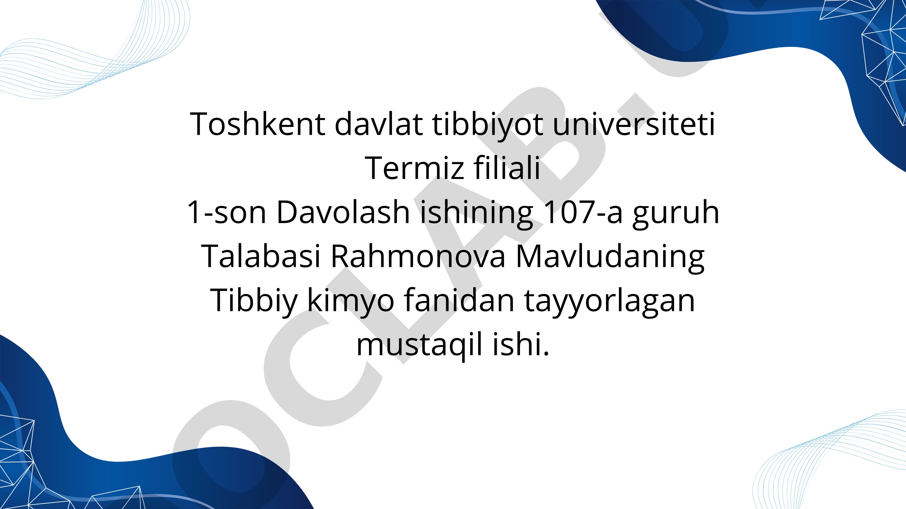 Yadro kimyosining tibbiyotdagi o'rni