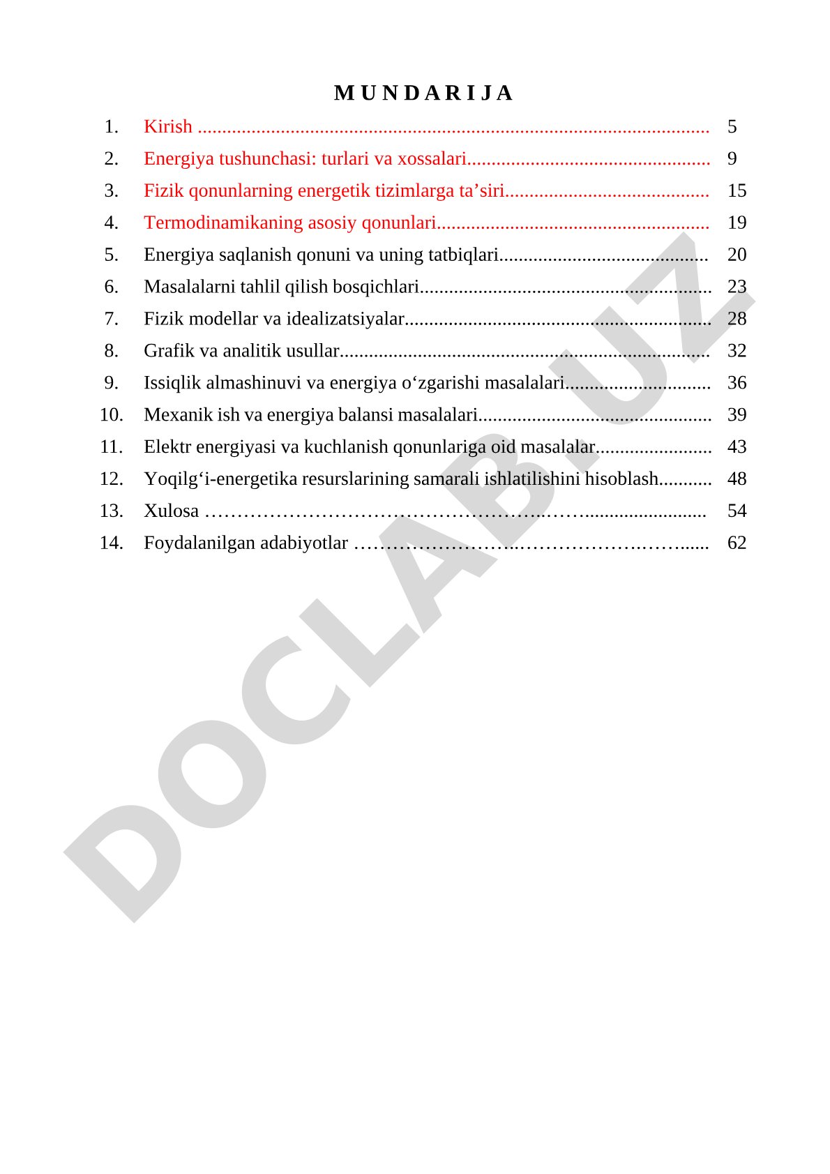 Energiya tushunchasi va fizik qonunlarning energetik tizimlarga ta'siri