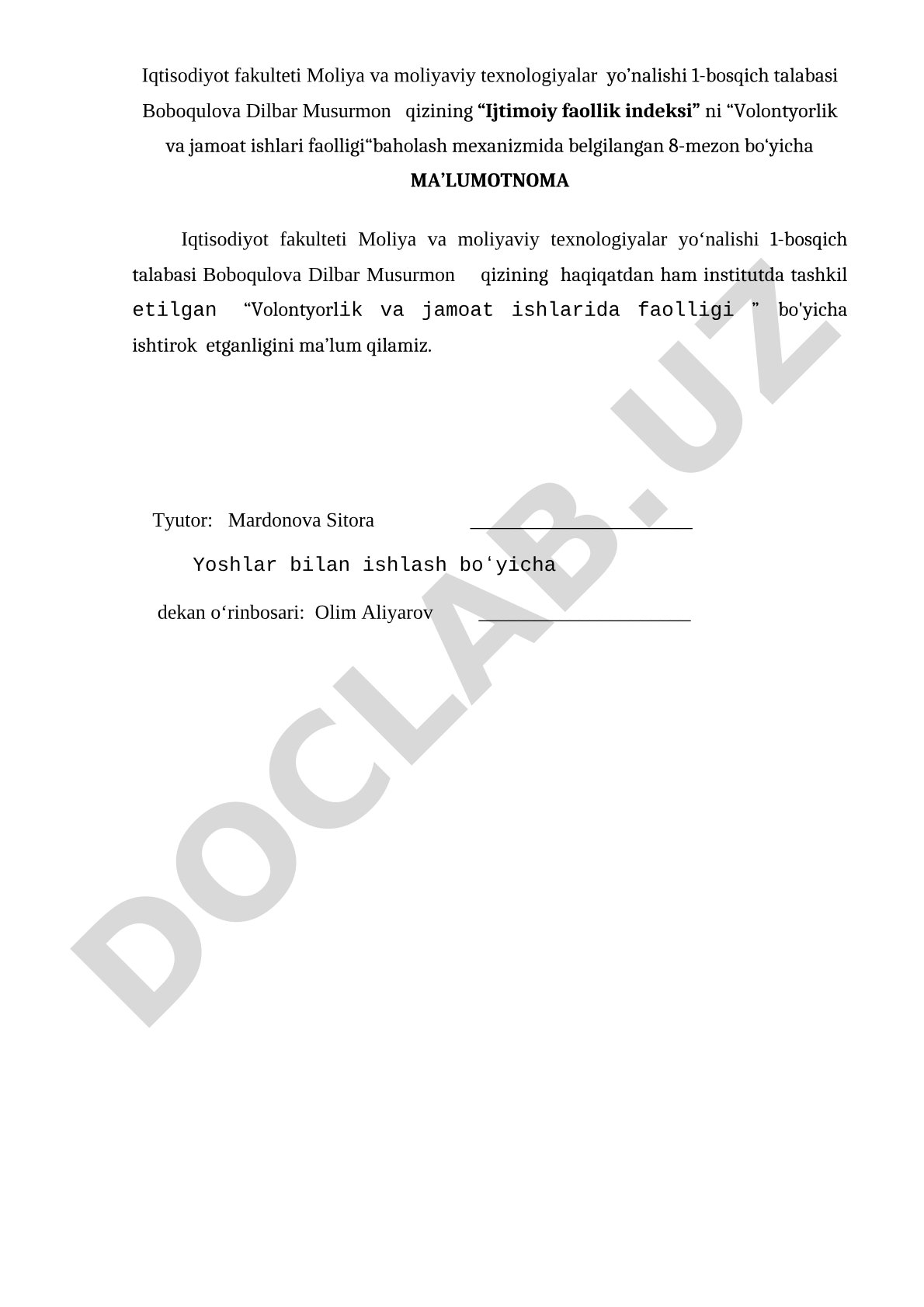 Ijtimoiy faollik indeksi bo'yicha ma'lumotnoma