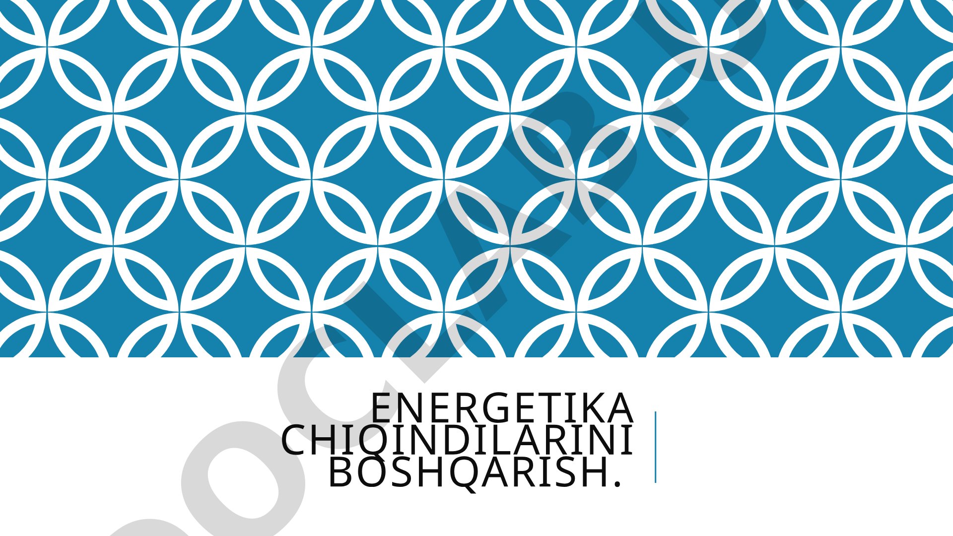 Energetika chiqindilarini boshqarish