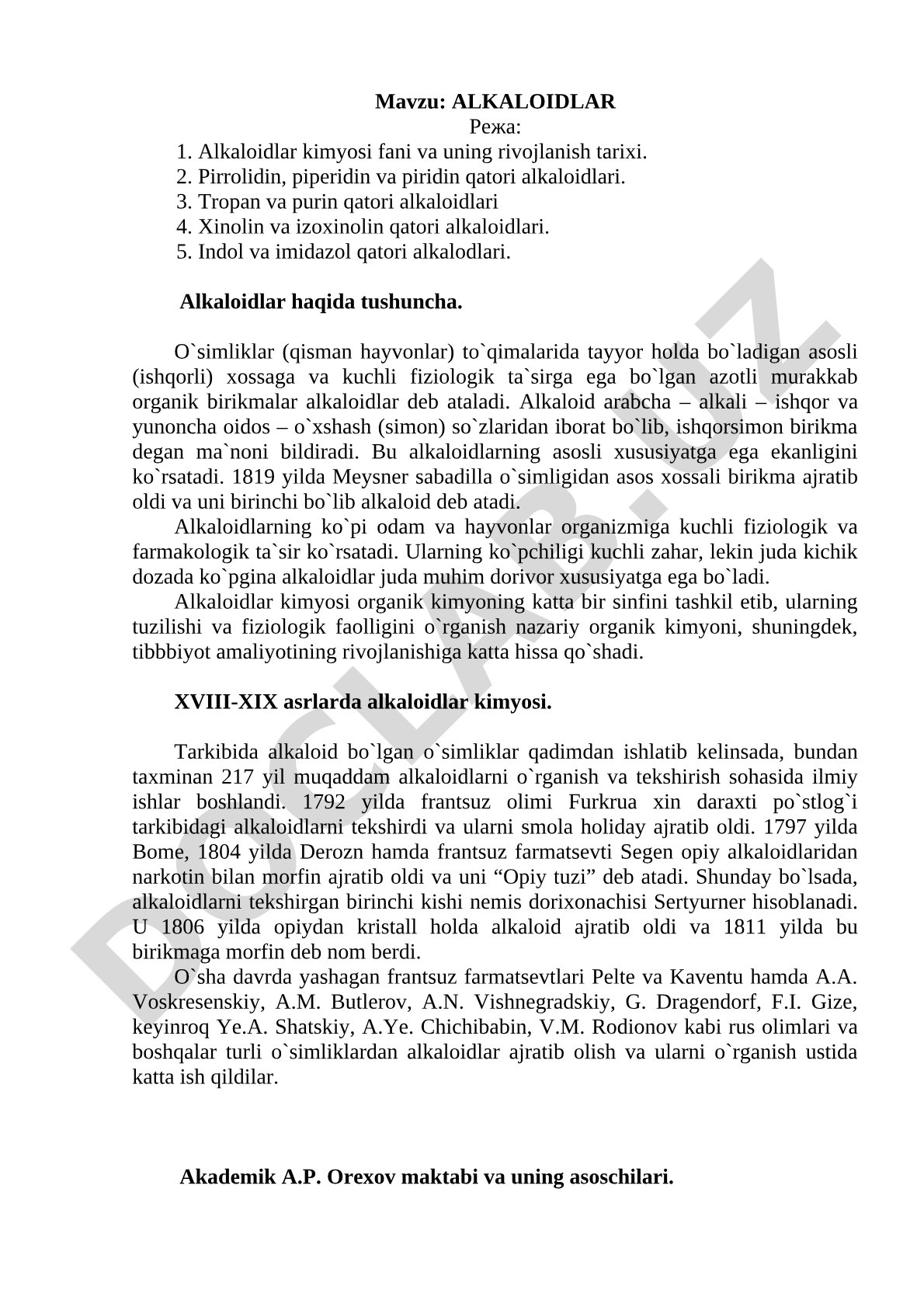 Alkaloidlar