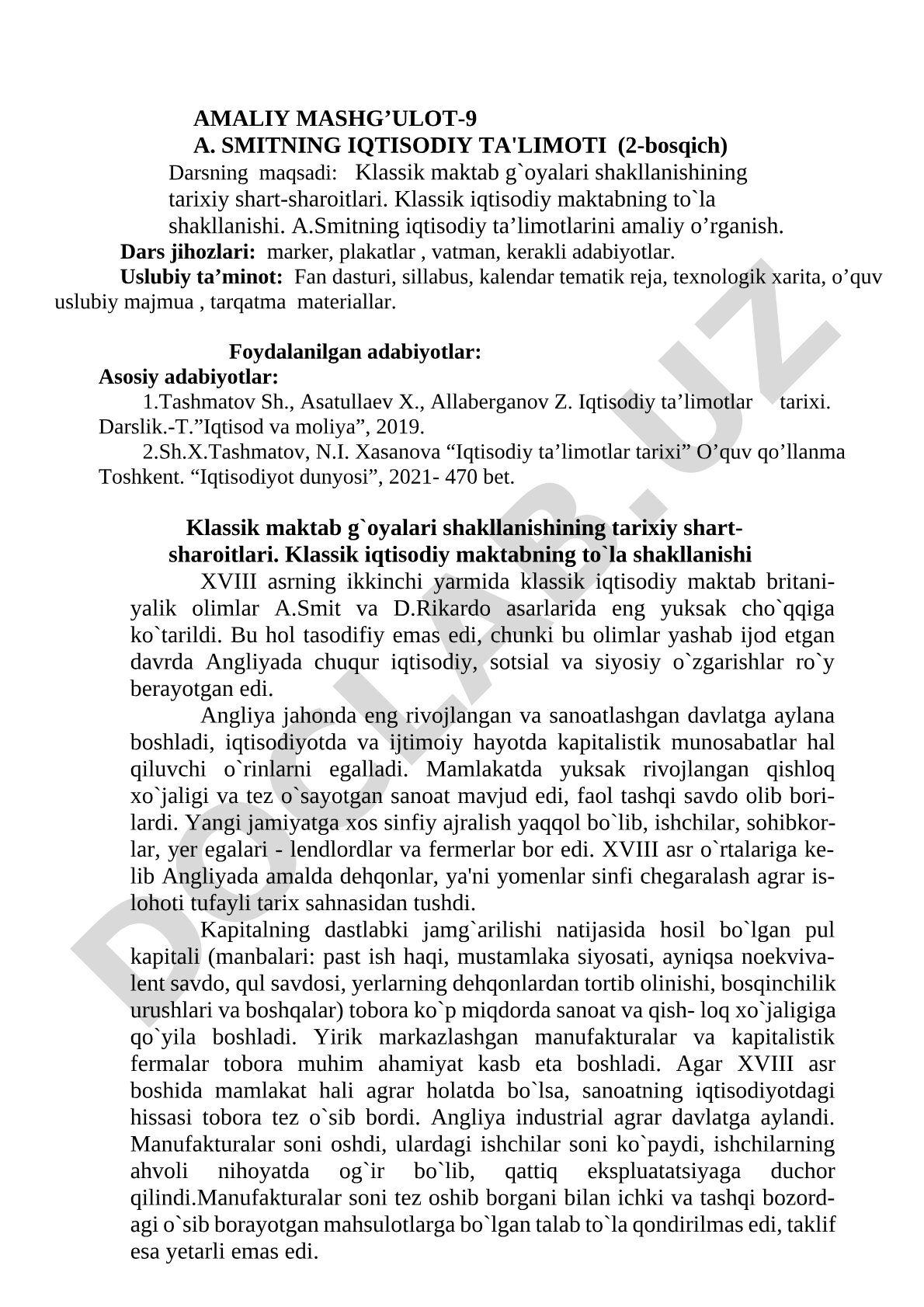 Smitning iqtisodiy ta'limoti