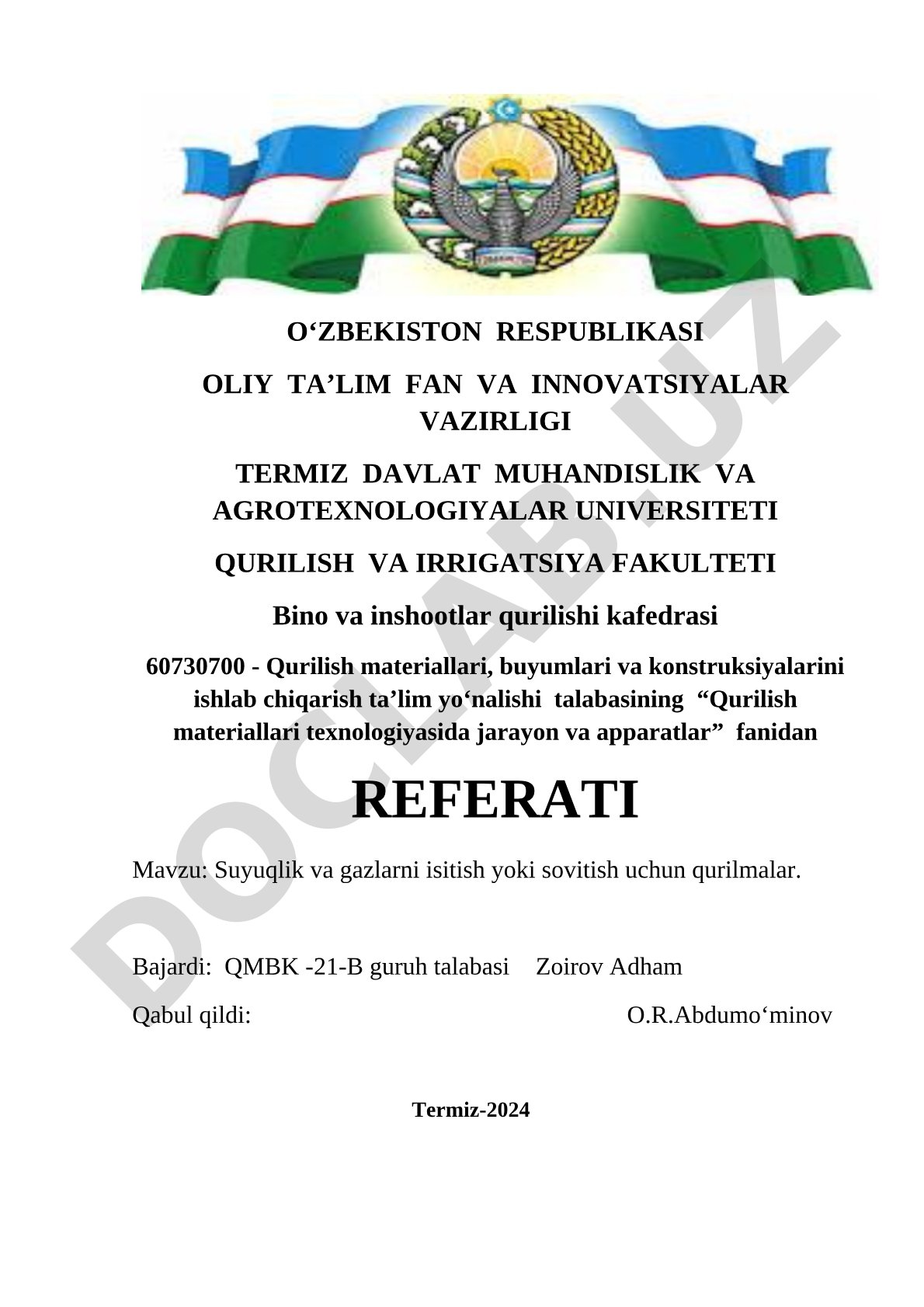 Suyuqlik va gazlarni isitish yoki sovitish uchun qurilmalar