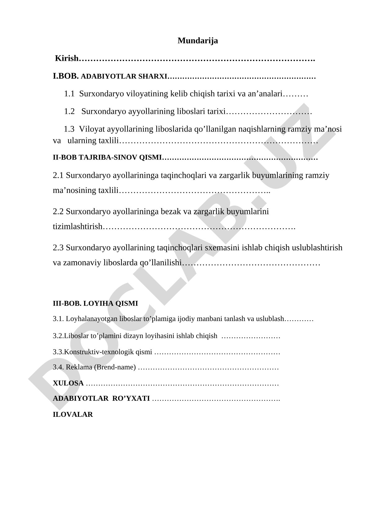 Surxondaryo ayollarining liboslari va taqinchoqlari tarixi