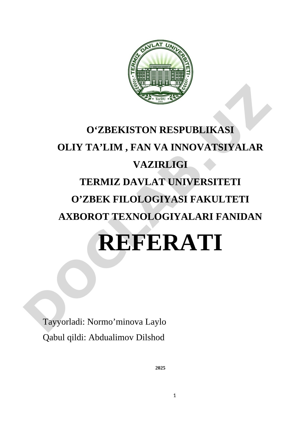 Kompyuter grafikasi tushunchasi va grafik muharrirlar bilan ishlash
