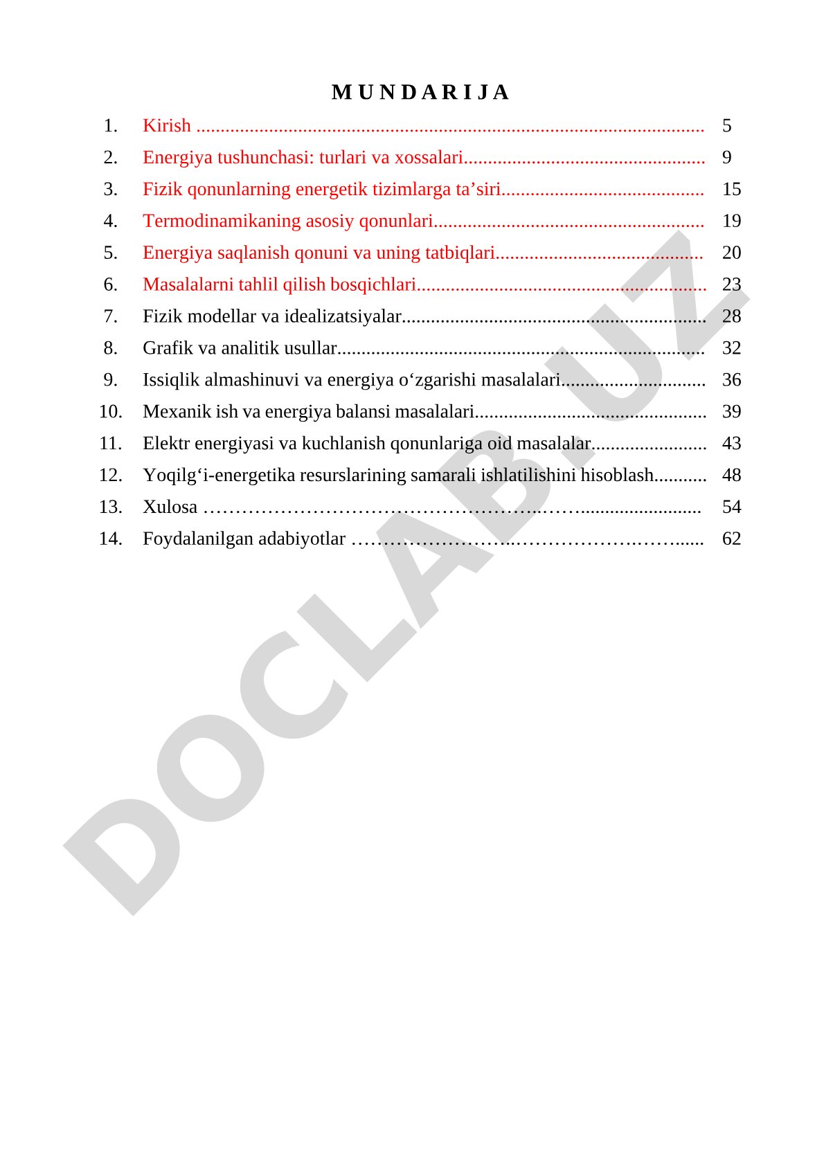Energiya tushunchasi va fizik qonunlarning energetik tizimlarga ta'siri
