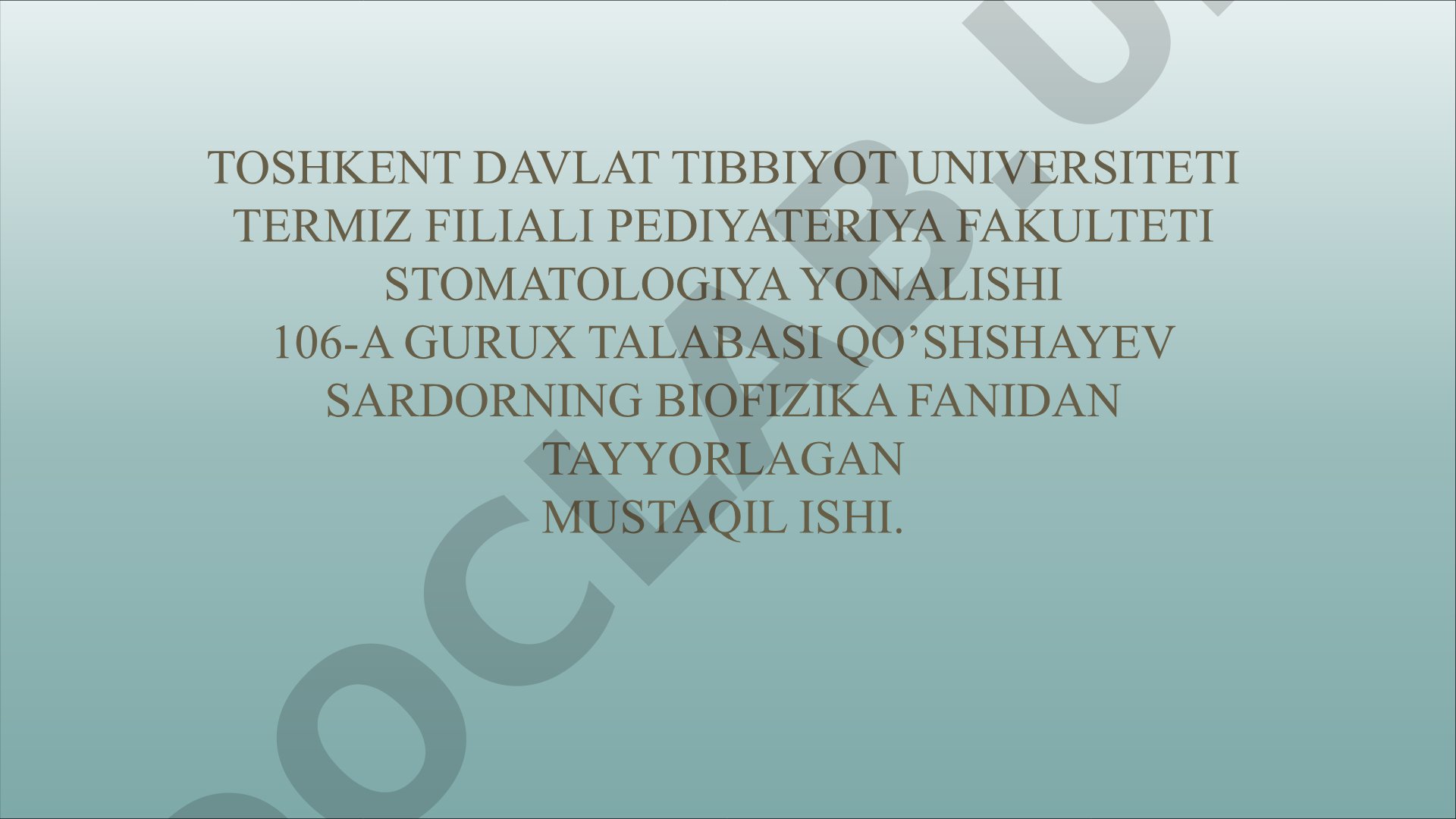 Ultrabinafsha nurlanish va uning tibbiyotdagi ahamiyati