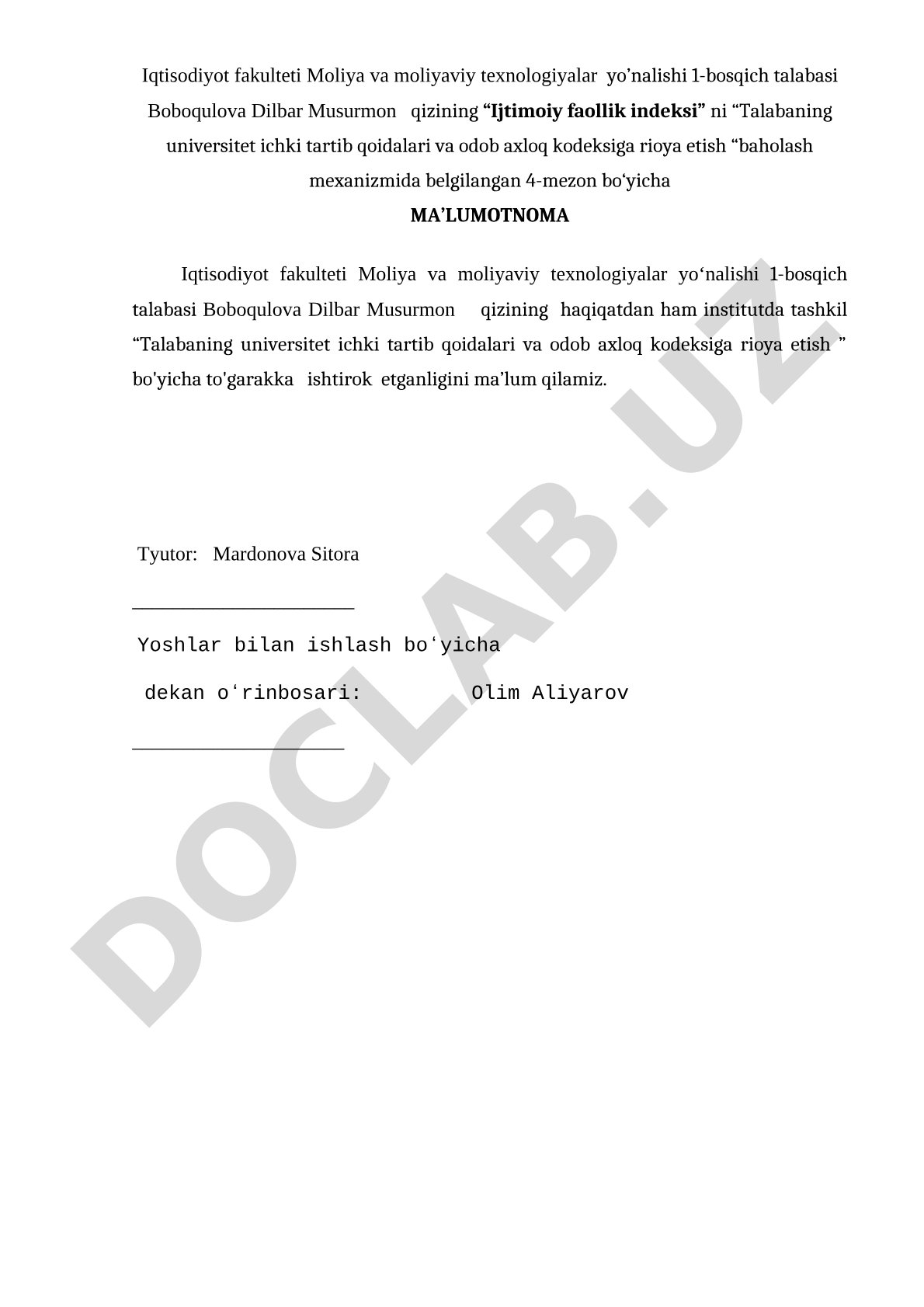 Ijtimoiy faollik indeksi bo'yicha ma'lumotnoma