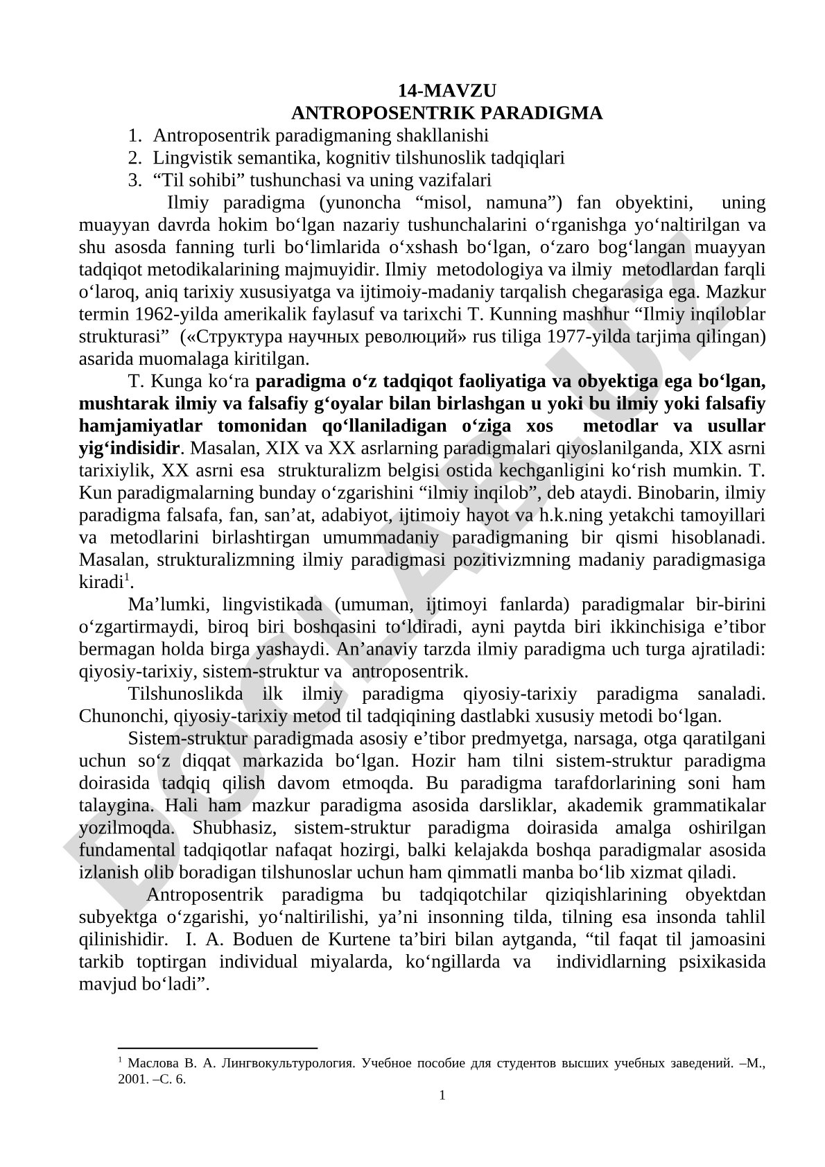 Antroposentrik paradigma