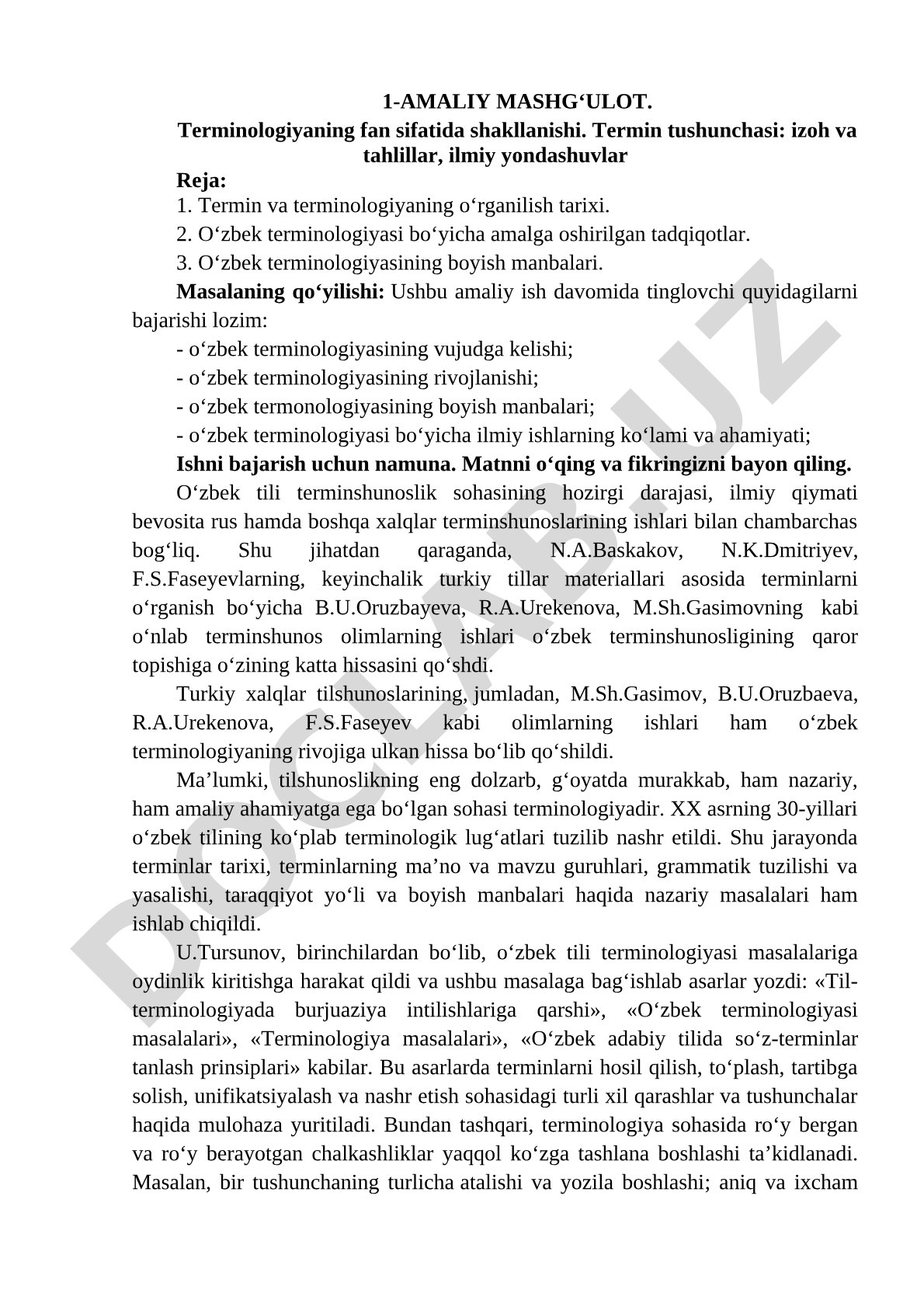 Terminologiyaning fan sifatida shakllanishi