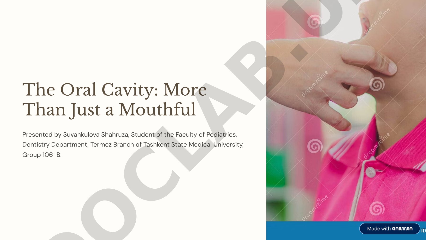 The Oral Cavity: Anatomy and Functions