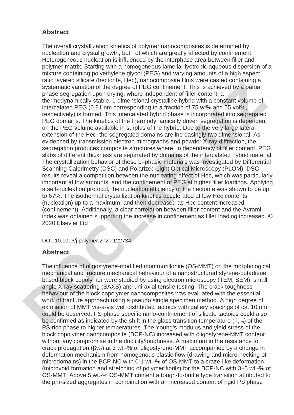 Crystallization kinetics of polymer nanocomposites with layered silicate confinement