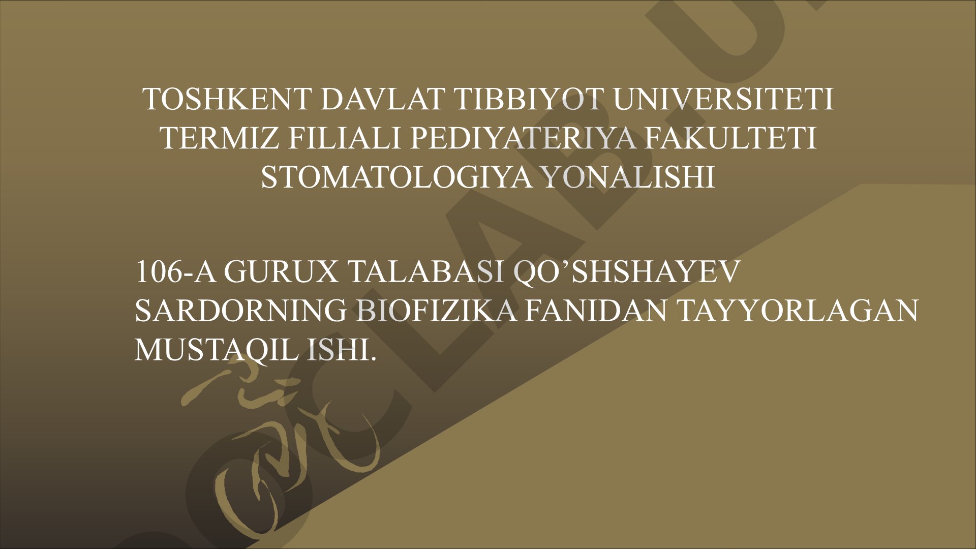 Lazerni stomatologiyada qo'llanishi