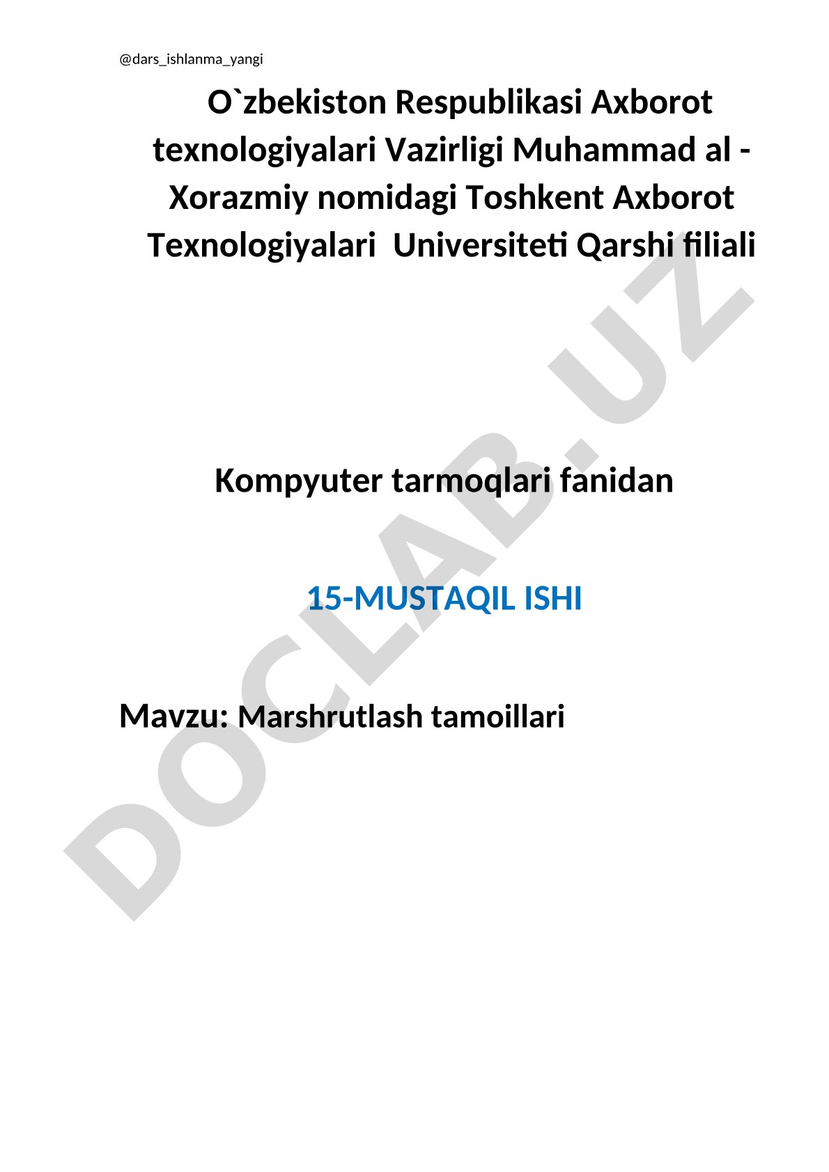 Marshrutlash tamoillari