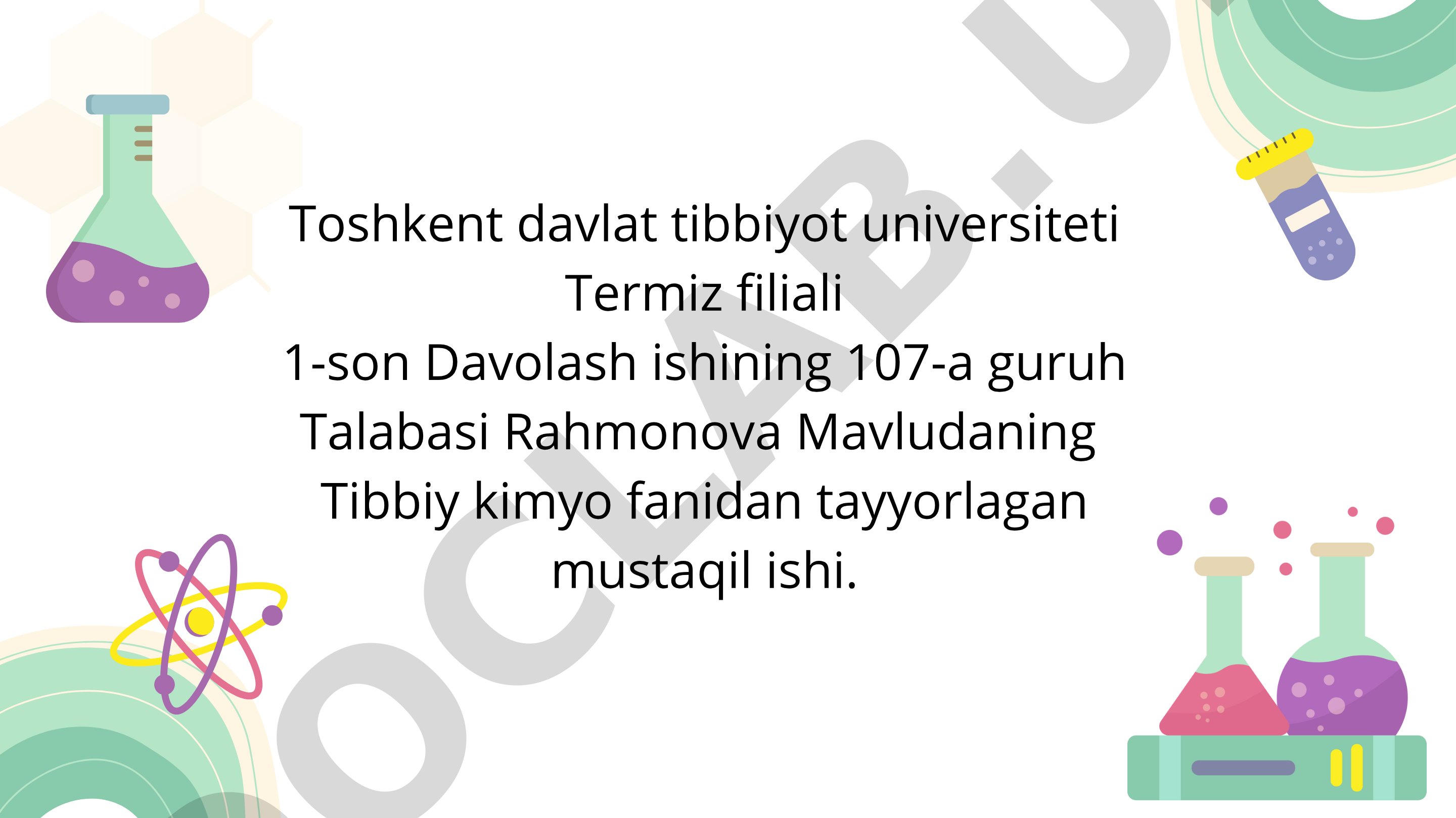 Tosh kasalliklarning kimyoviy asoslari