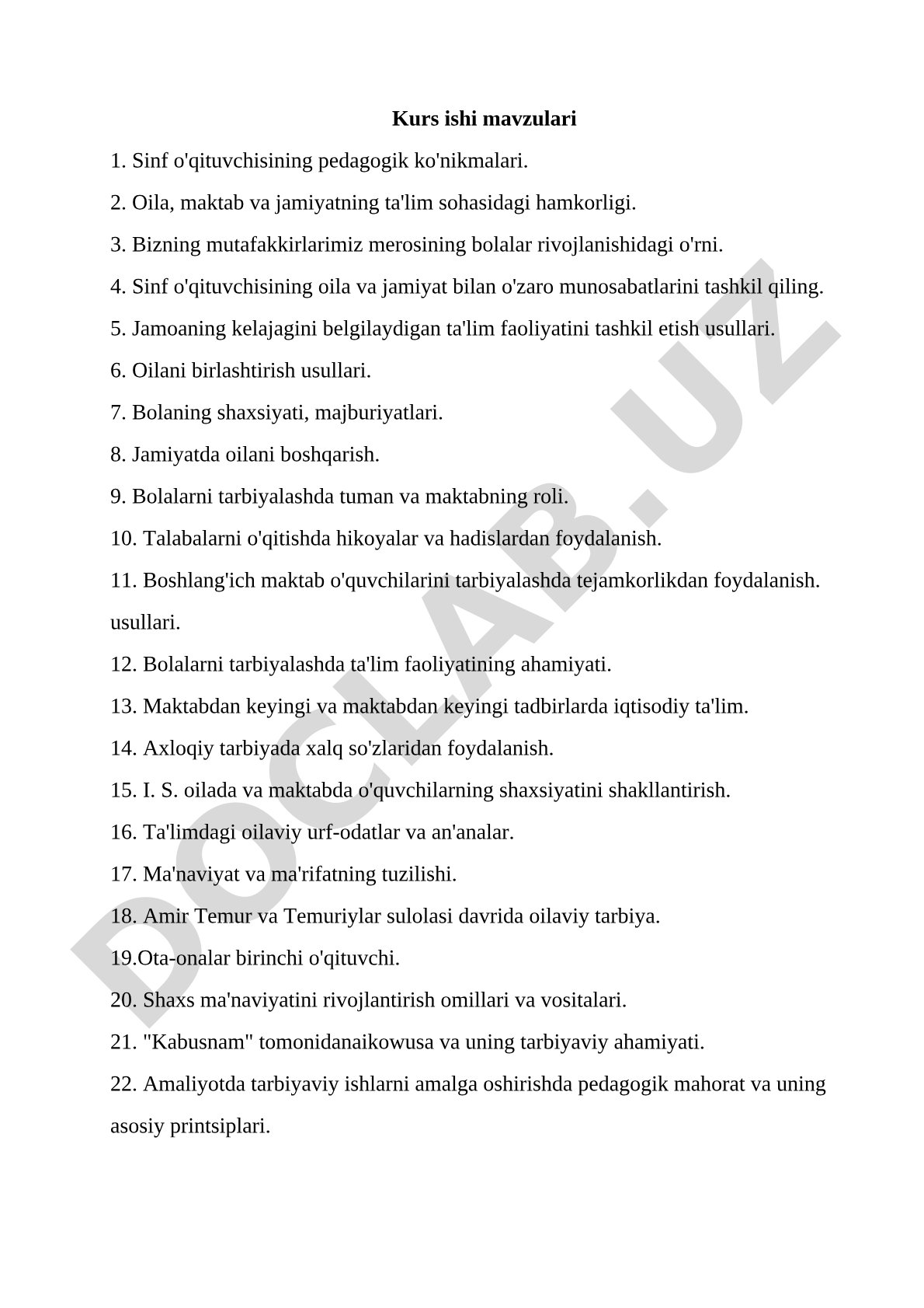 Sinf o'qituvchisining pedagogik ko'nikmalari
