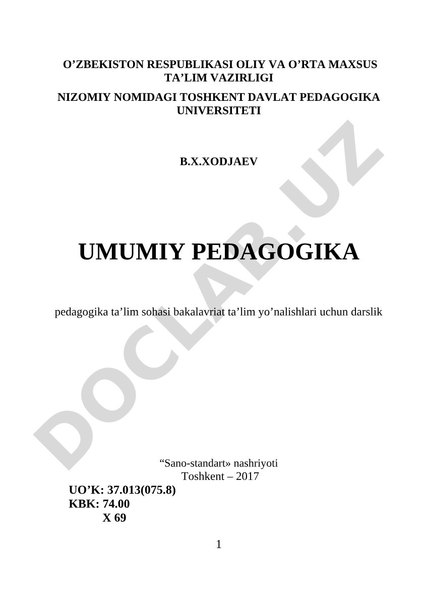 Umumiy pedagogika