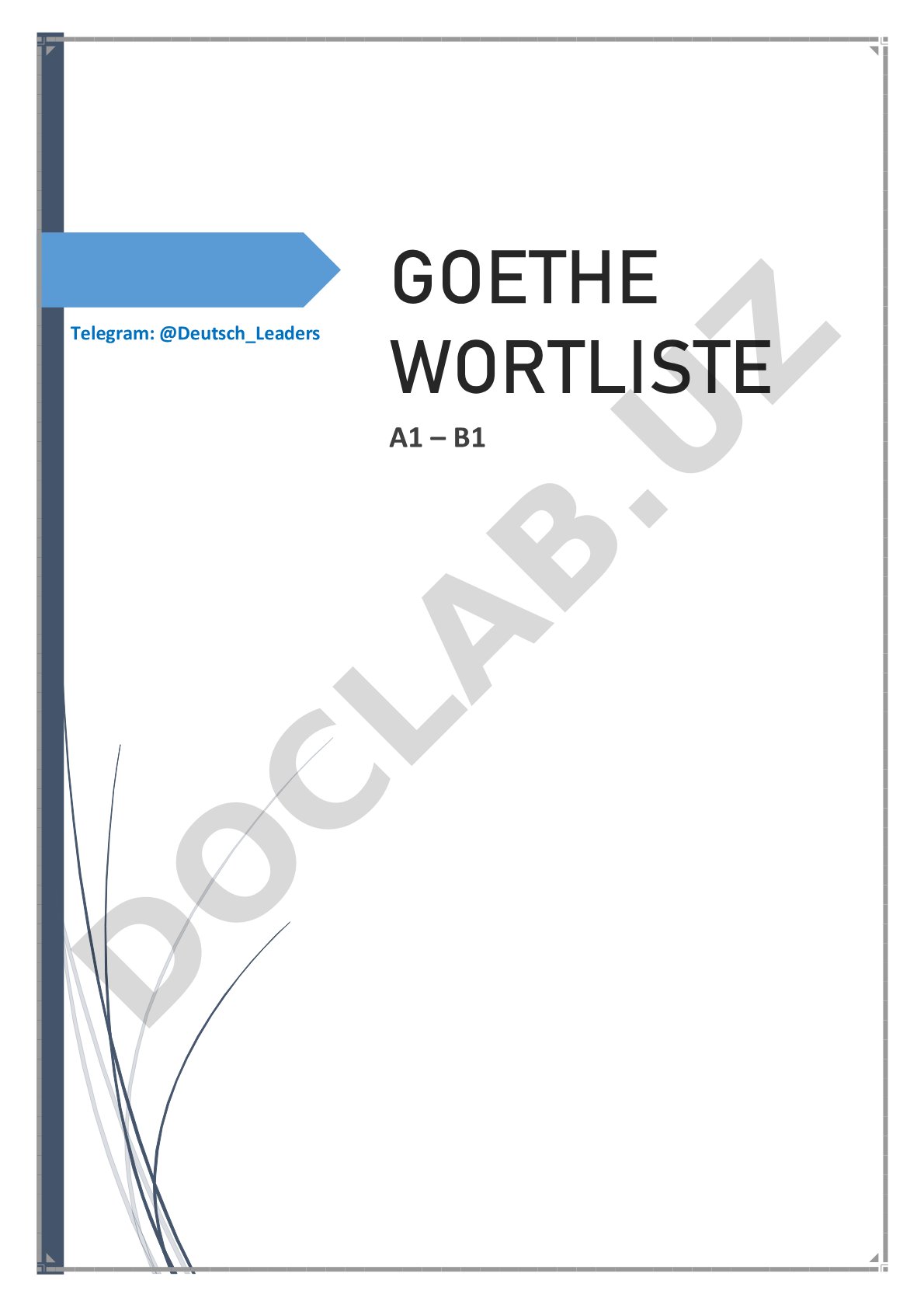 Goethe Wortliste A1-B1