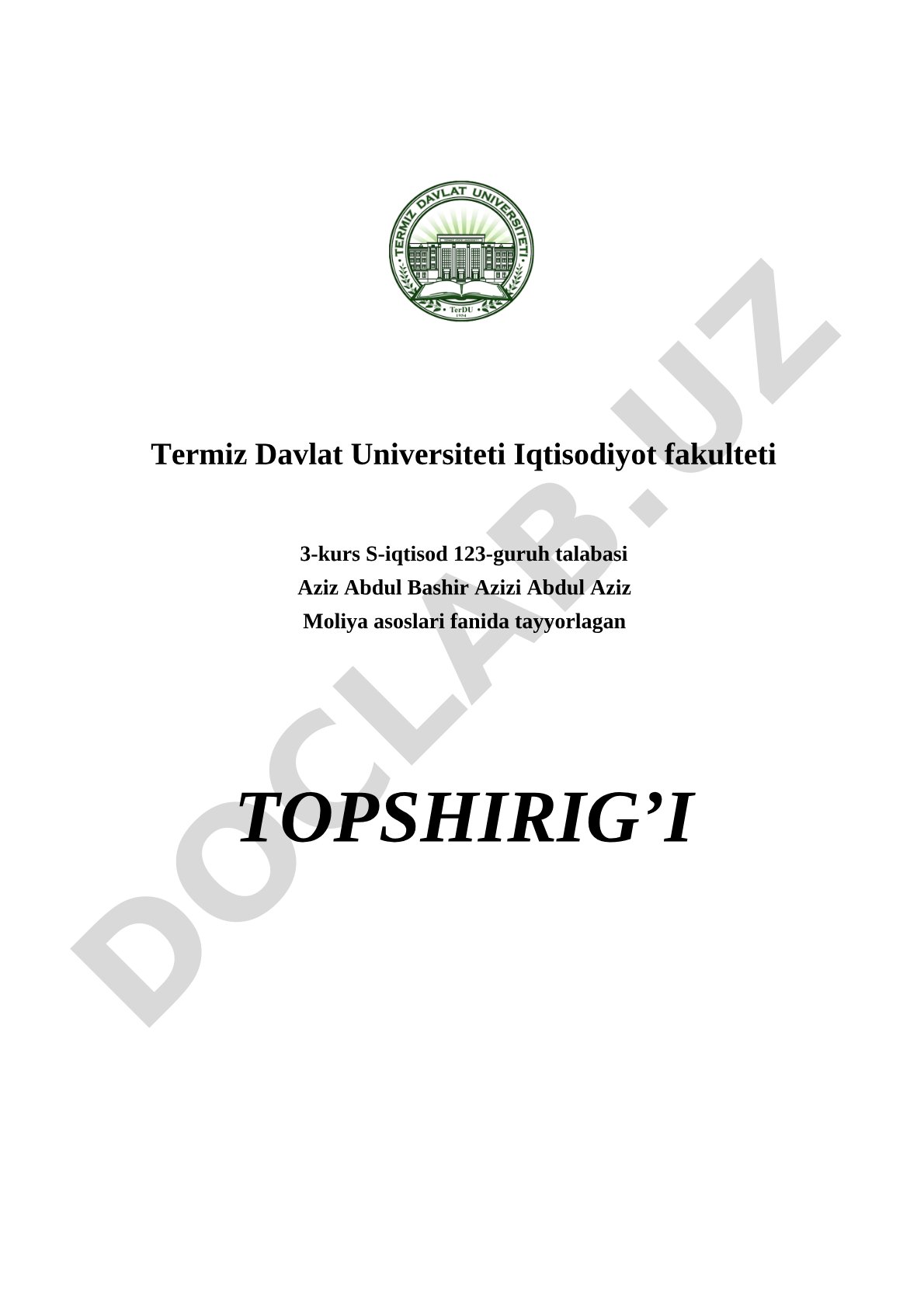 Moliyaviy tizim