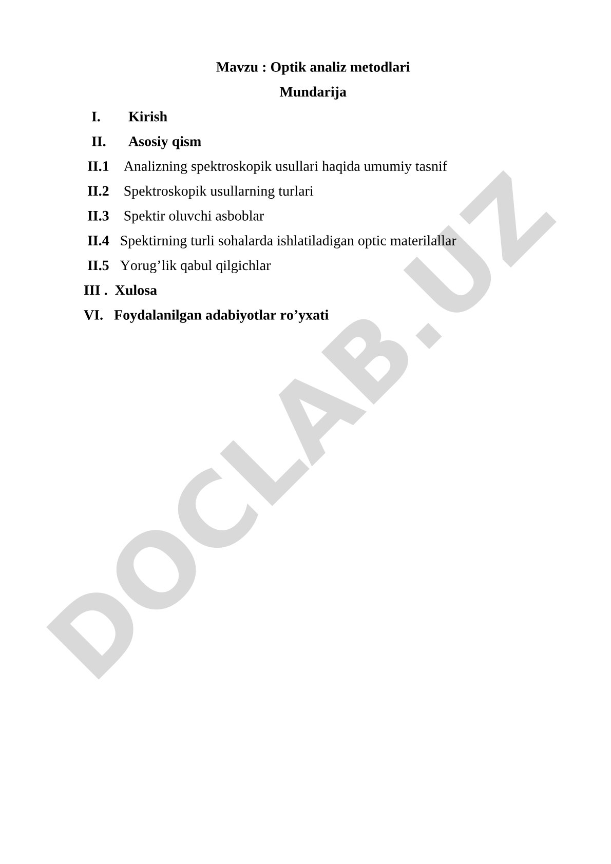 Optik analiz metodlari