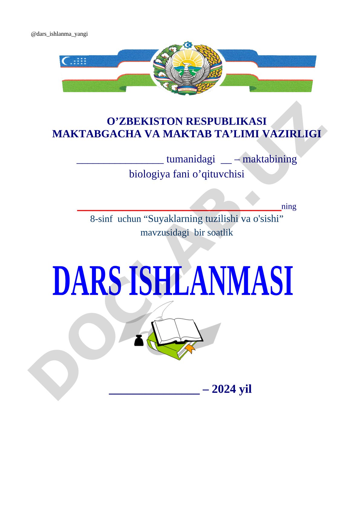 Suyaklarning tuzilishi va o'sishi