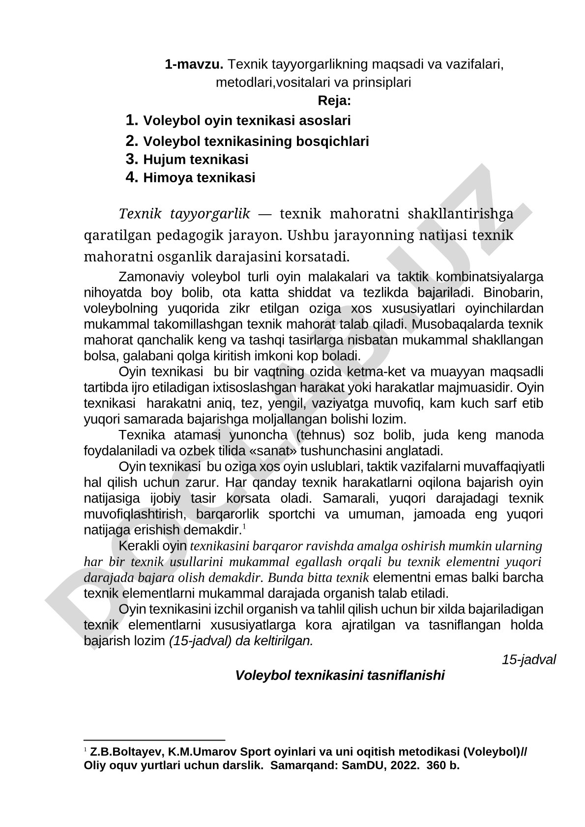 Texnik tayyorgarlikning maqsadi va vazifalari, metodlari, vositalari va prinsiplari